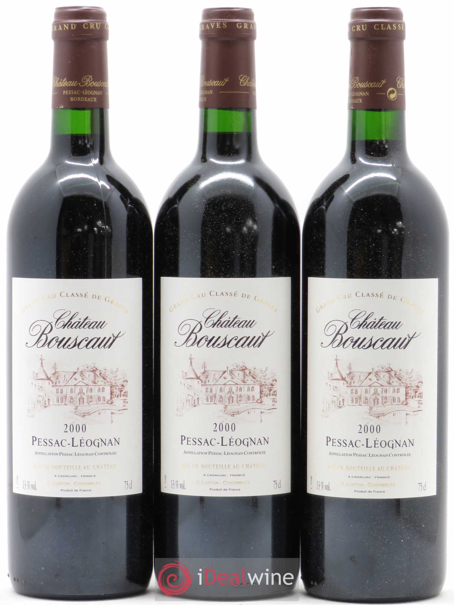 Château Bouscaut Cru Classé de Graves 2000 - Lot de 12 bouteilles - 1