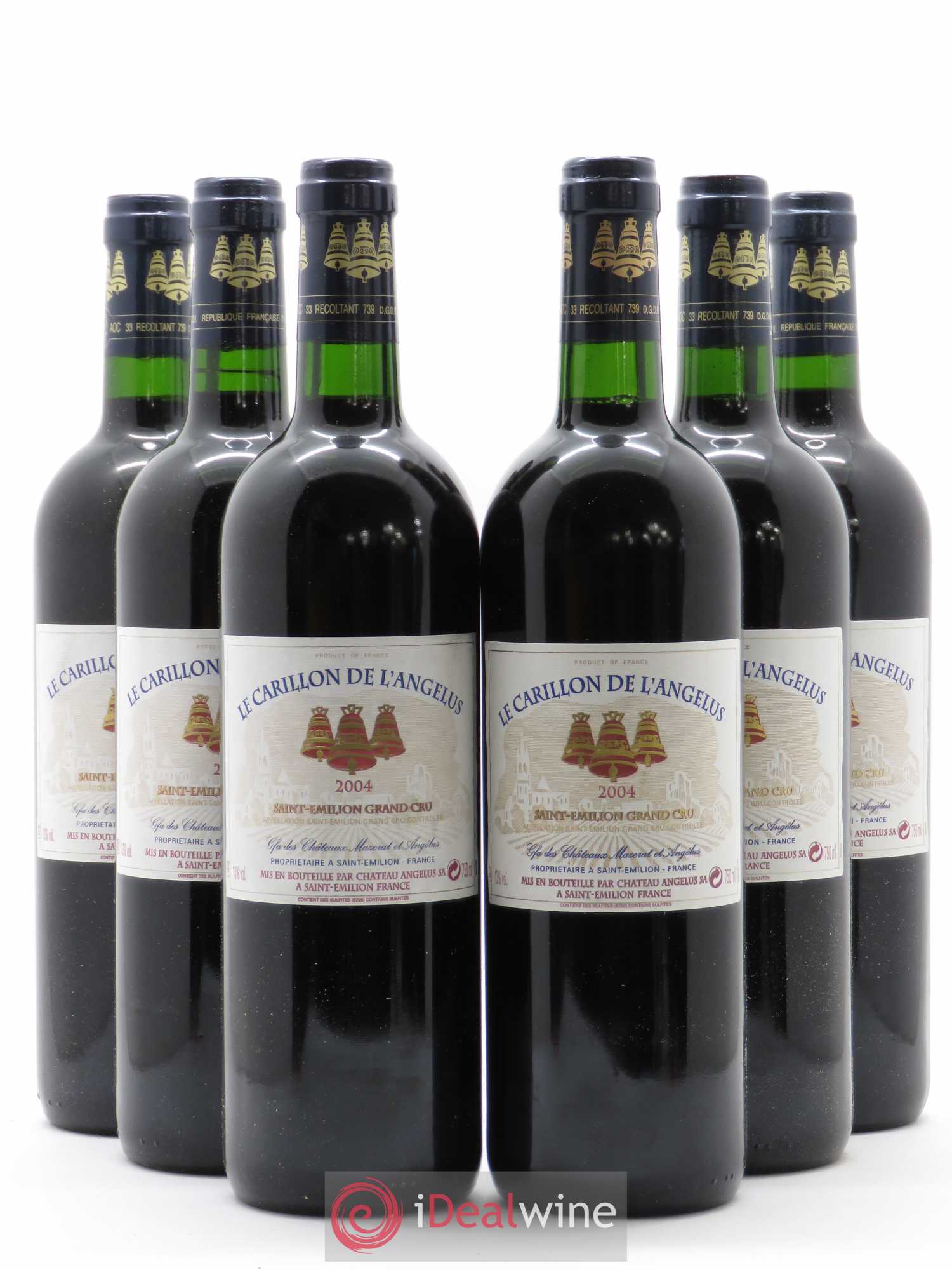 Le Carillon de l'Angélus Second Vin 2004 - Lot de 6 bouteilles - 0