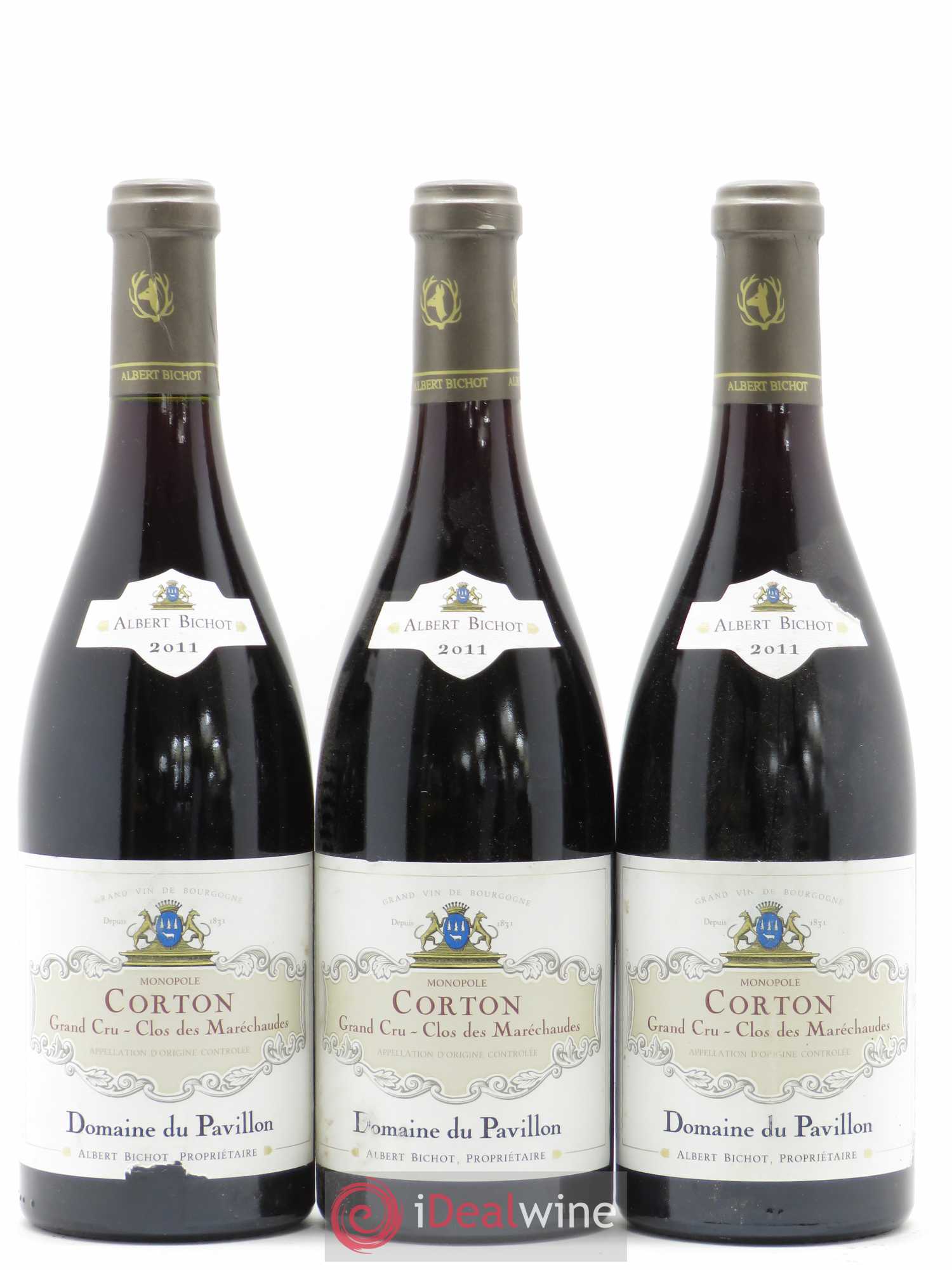 Corton Grand Cru Clos des Maréchaudes Domaine du Pavillon - Albert Bichot 2011 - Lot de 3 bouteilles - 0
