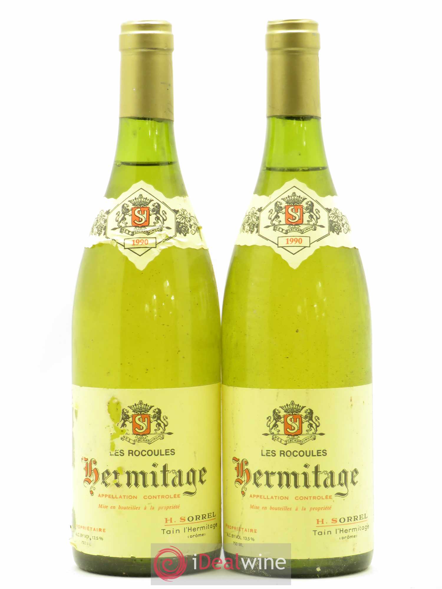 Hermitage Les Rocoules Marc Sorrel 1990 - Lot de 2 bouteilles - 0