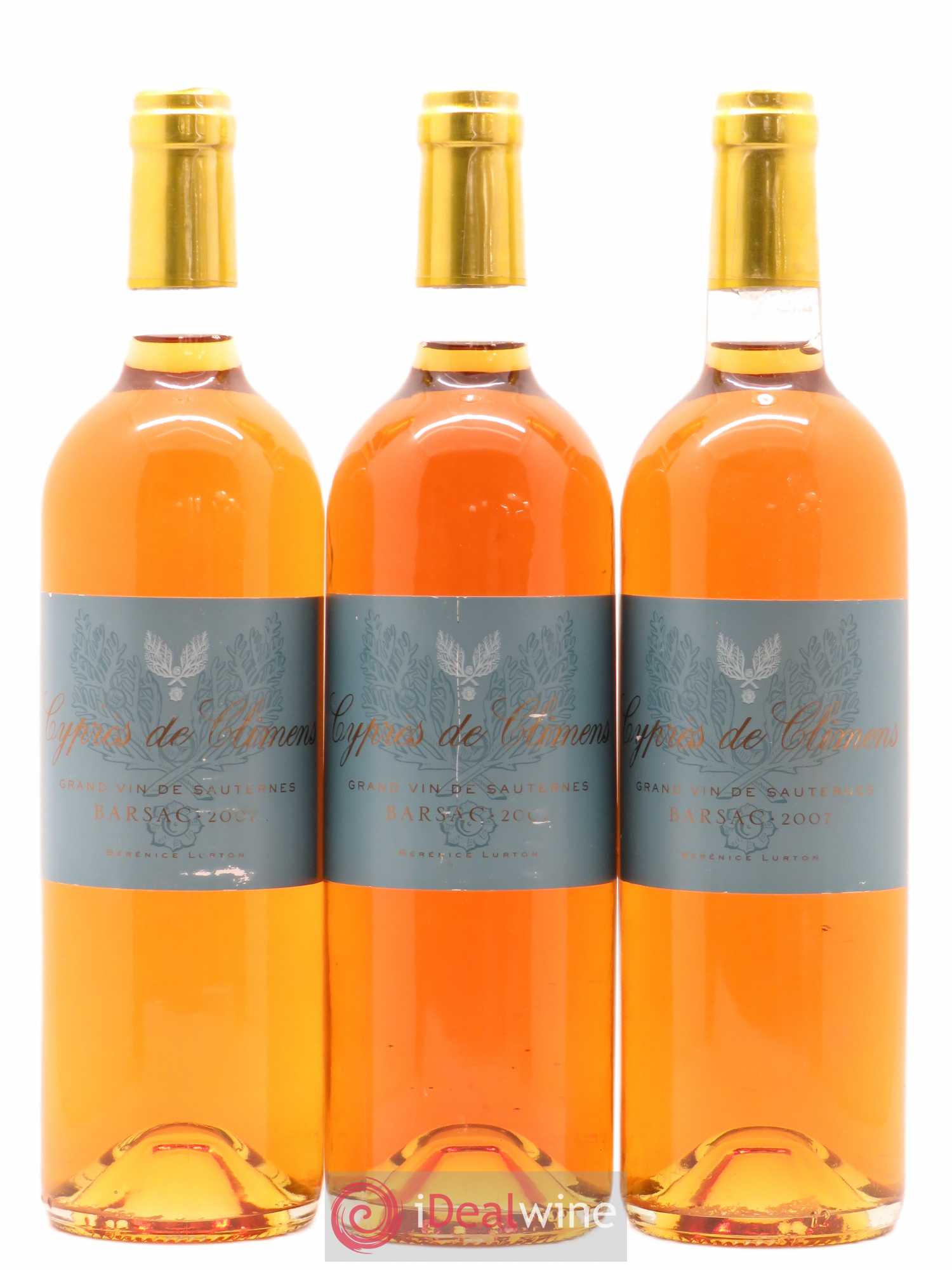 Château Climens - Cyprès de Climens 2007 - Lotto di 3 bottiglie - 0