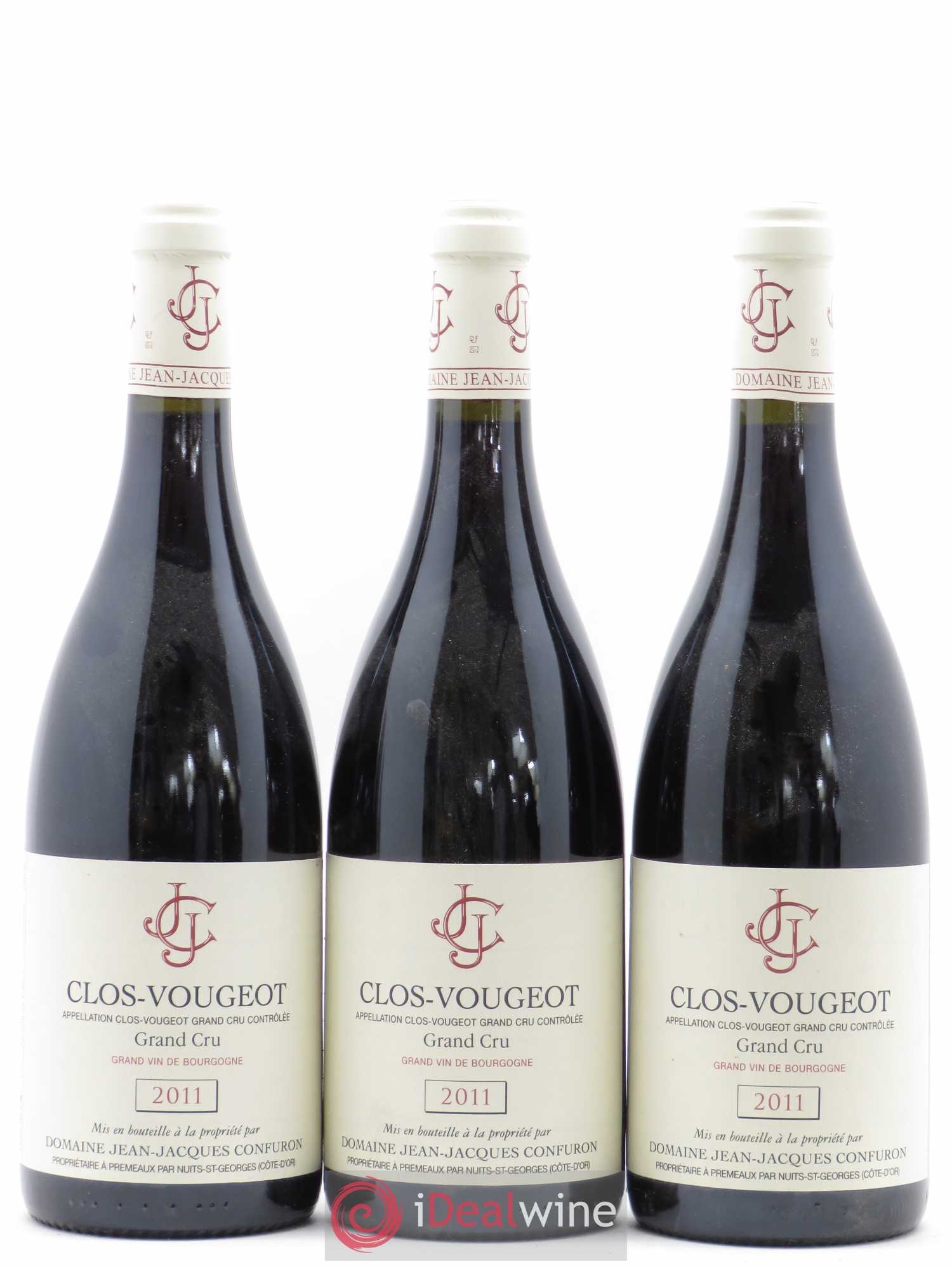 Clos de Vougeot Grand Cru Jean-Jacques Confuron 2011 - Lot de 3 bouteilles - 0