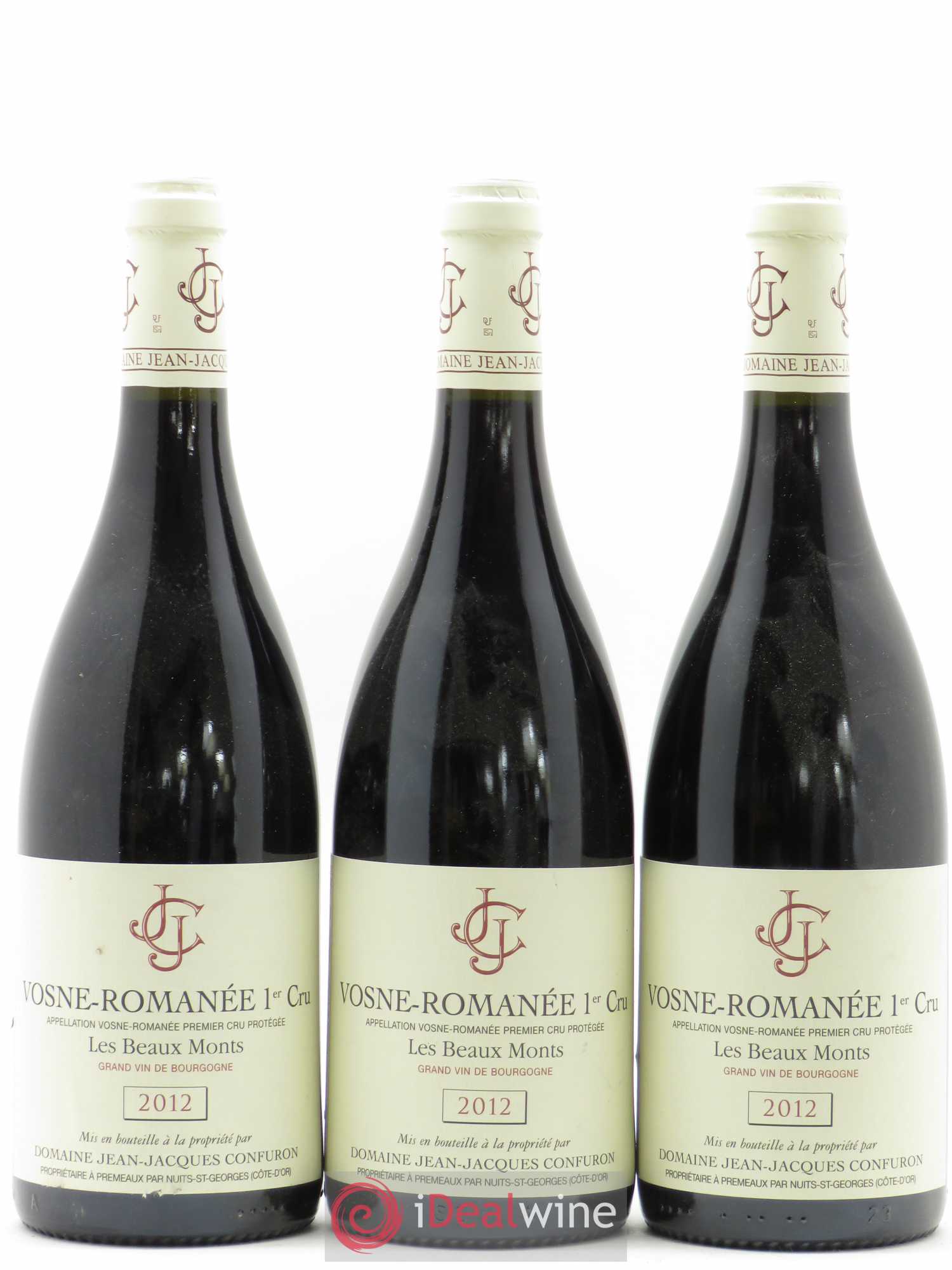 Vosne-Romanée 1er Cru Les Beaux Monts Jean-Jacques Confuron 2012 - Lot de 3 bouteilles - 0