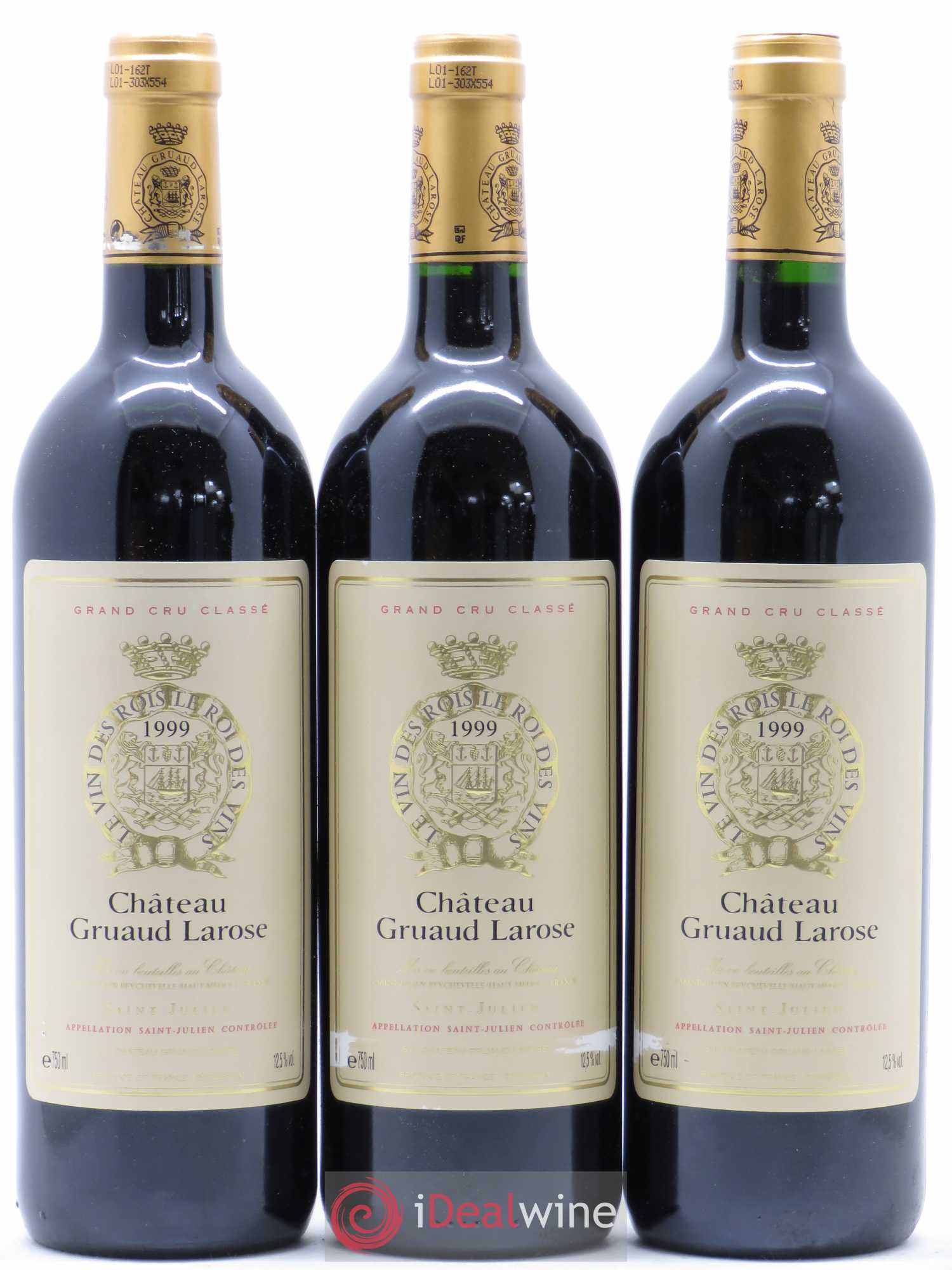 Château Gruaud Larose 2ème Grand Cru Classé 1999 - Lot de 3 bouteilles - 0