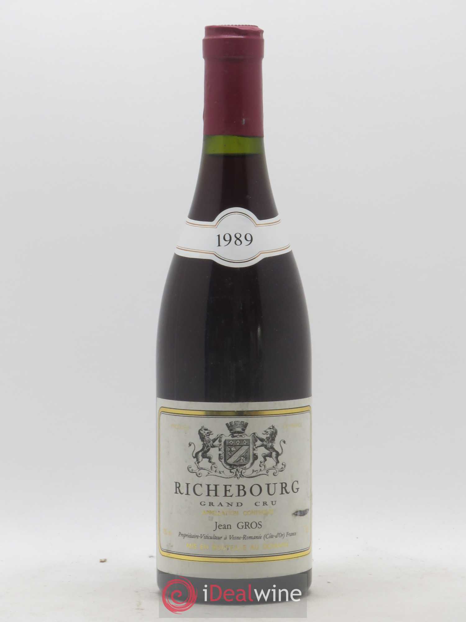 Richebourg Grand Cru Jean Gros 1989 - Lot de 1 bouteille - 0