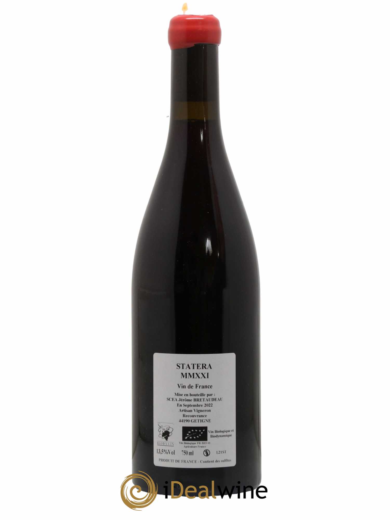 Vin de France Statera Jérôme Bretaudeau - Domaine de Bellevue 2021 - Lot de 1 bouteille - 1