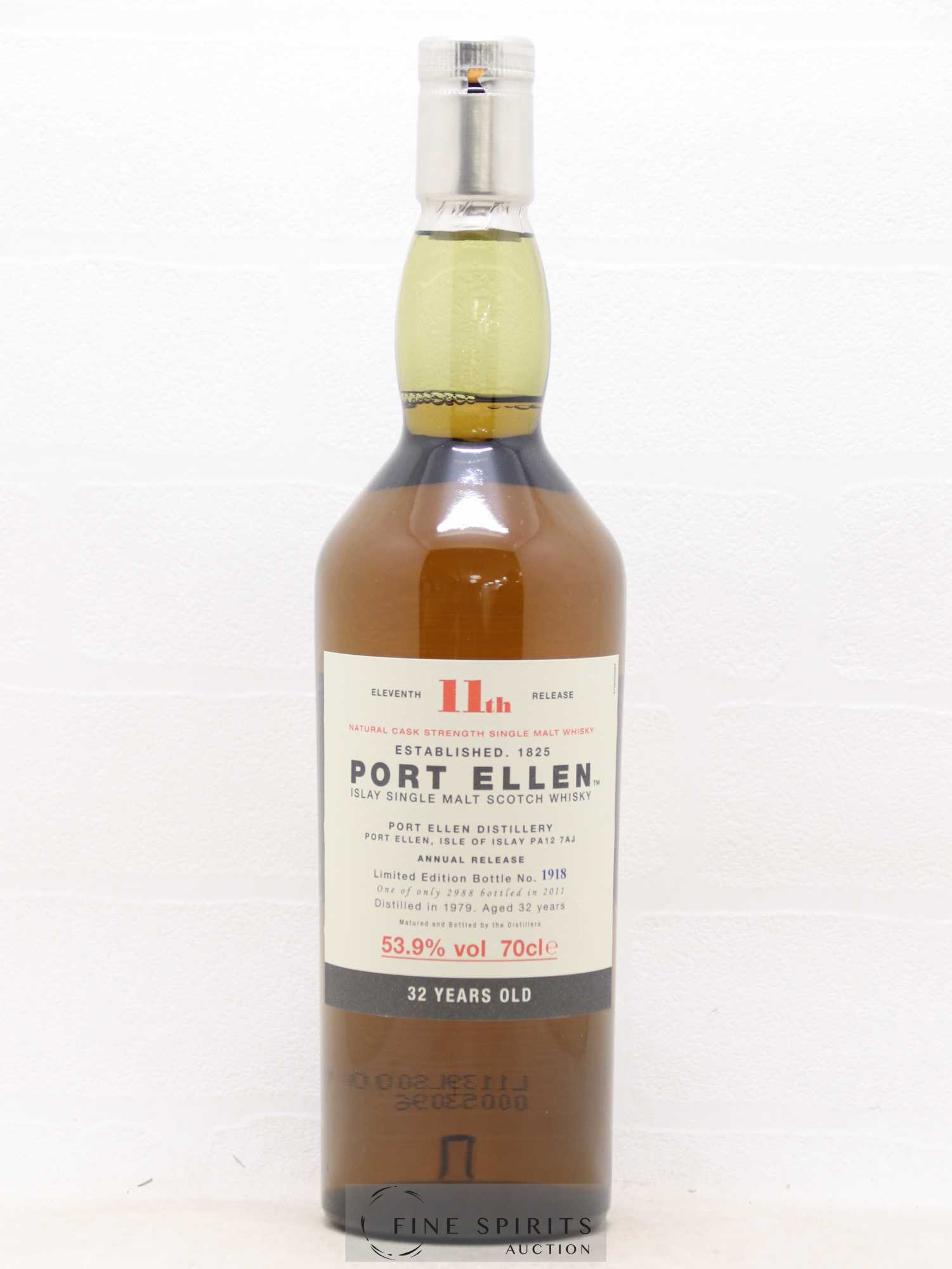 Port Ellen 32 years 1979 Of. 11th Release Natural Cask Strength - One of 2988 - bottled 2011 Limited Edition - Lot de 1 bouteille - 1
