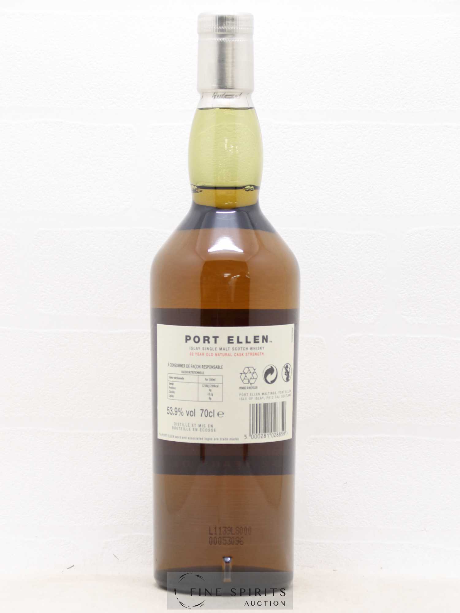 Port Ellen 32 years 1979 Of. 11th Release Natural Cask Strength - One of 2988 - bottled 2011 Limited Edition - Lot de 1 bouteille - 2
