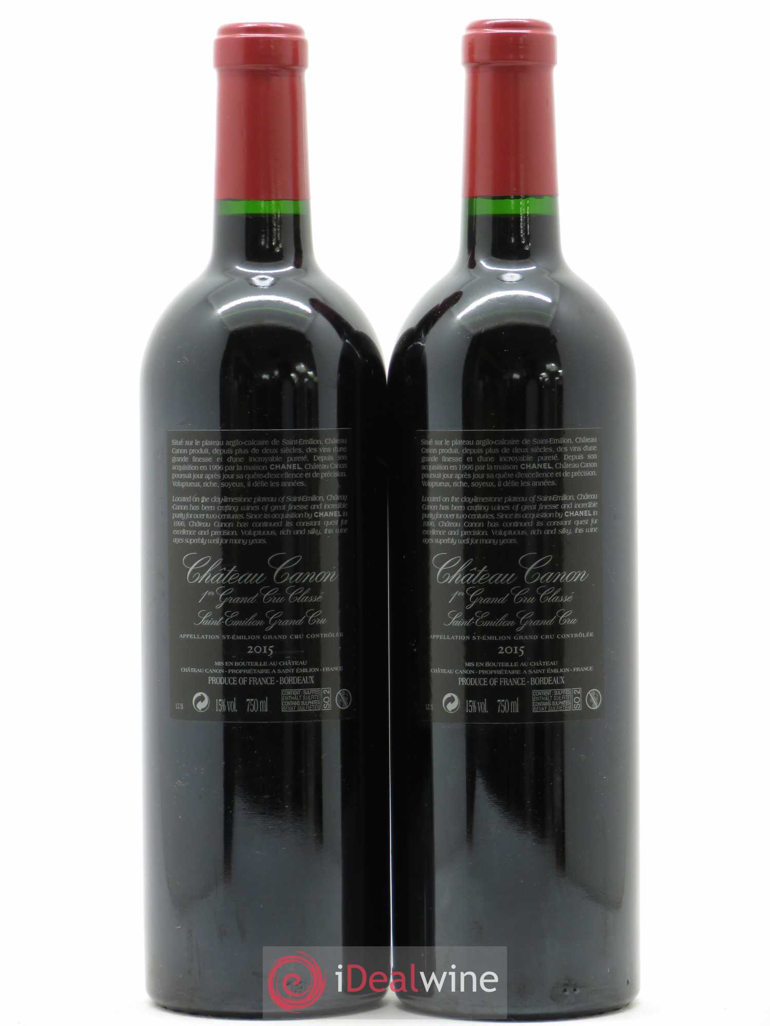 Château Canon 1er Grand Cru Classé B 2015 - Lot de 2 bouteilles - 1