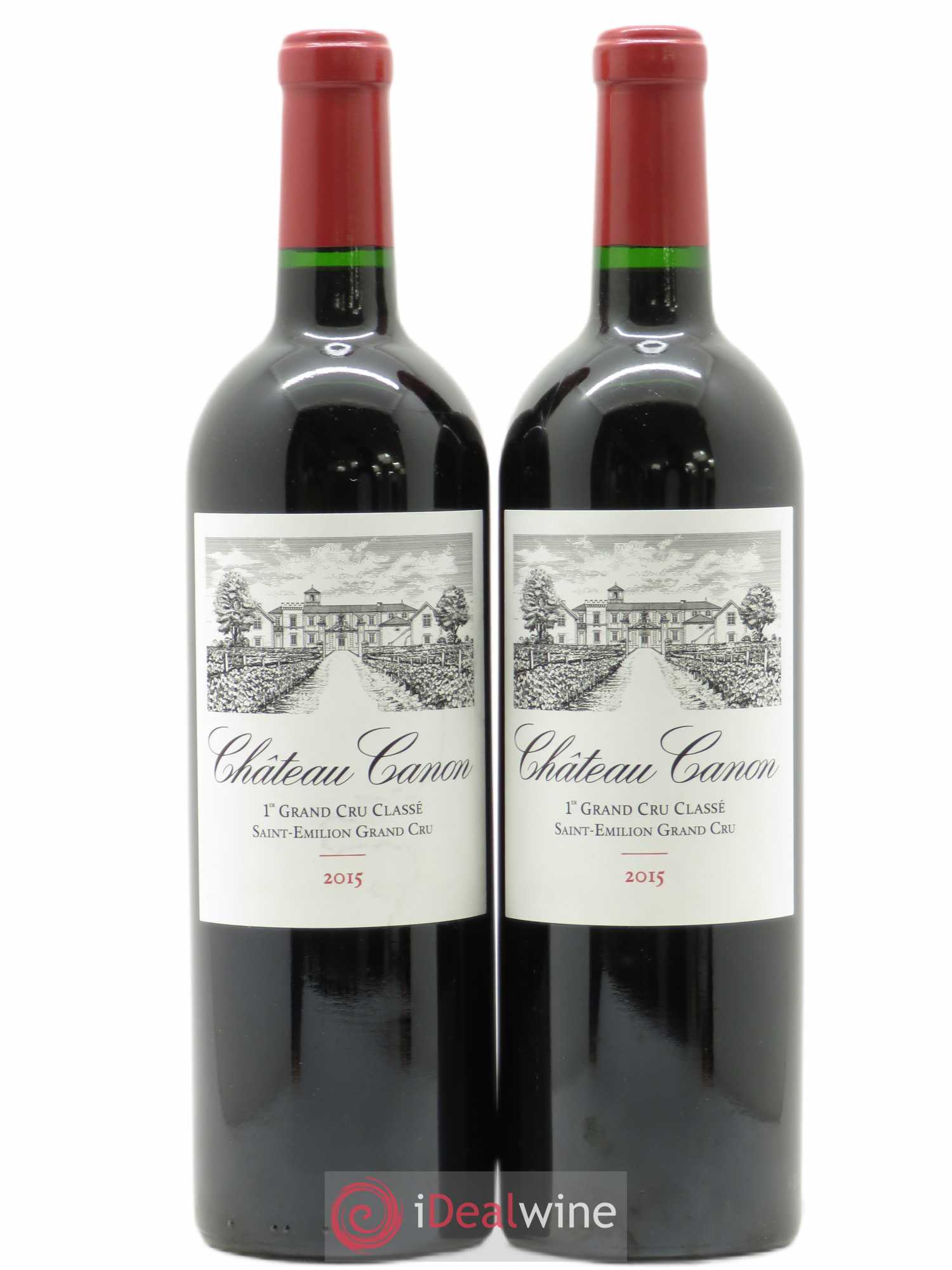 Château Canon 1er Grand Cru Classé B 2015 - Lot de 2 bouteilles - 0