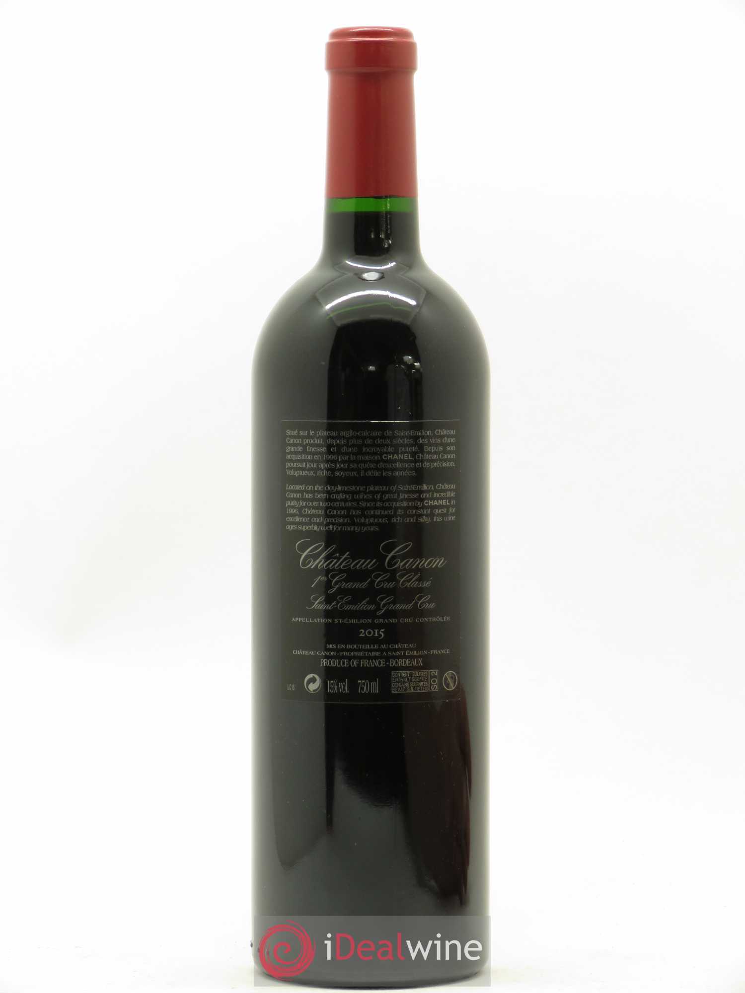 Château Canon 1er Grand Cru Classé B 2015 - Lot de 1 bouteille - 1