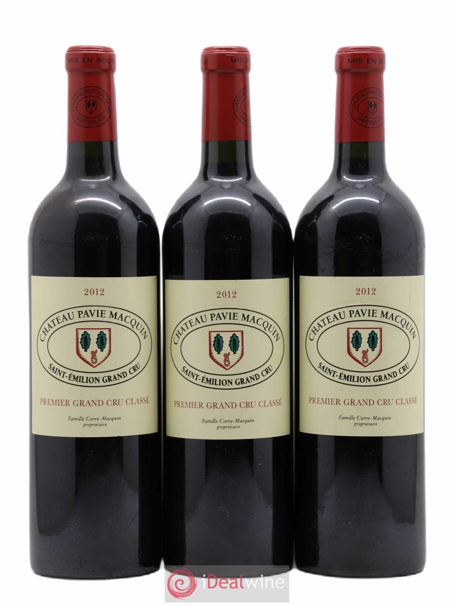 Château Pavie Macquin 1er Grand Cru Classé B (sans prix de réserve) 2012 - Lot de 3 bouteilles - 0