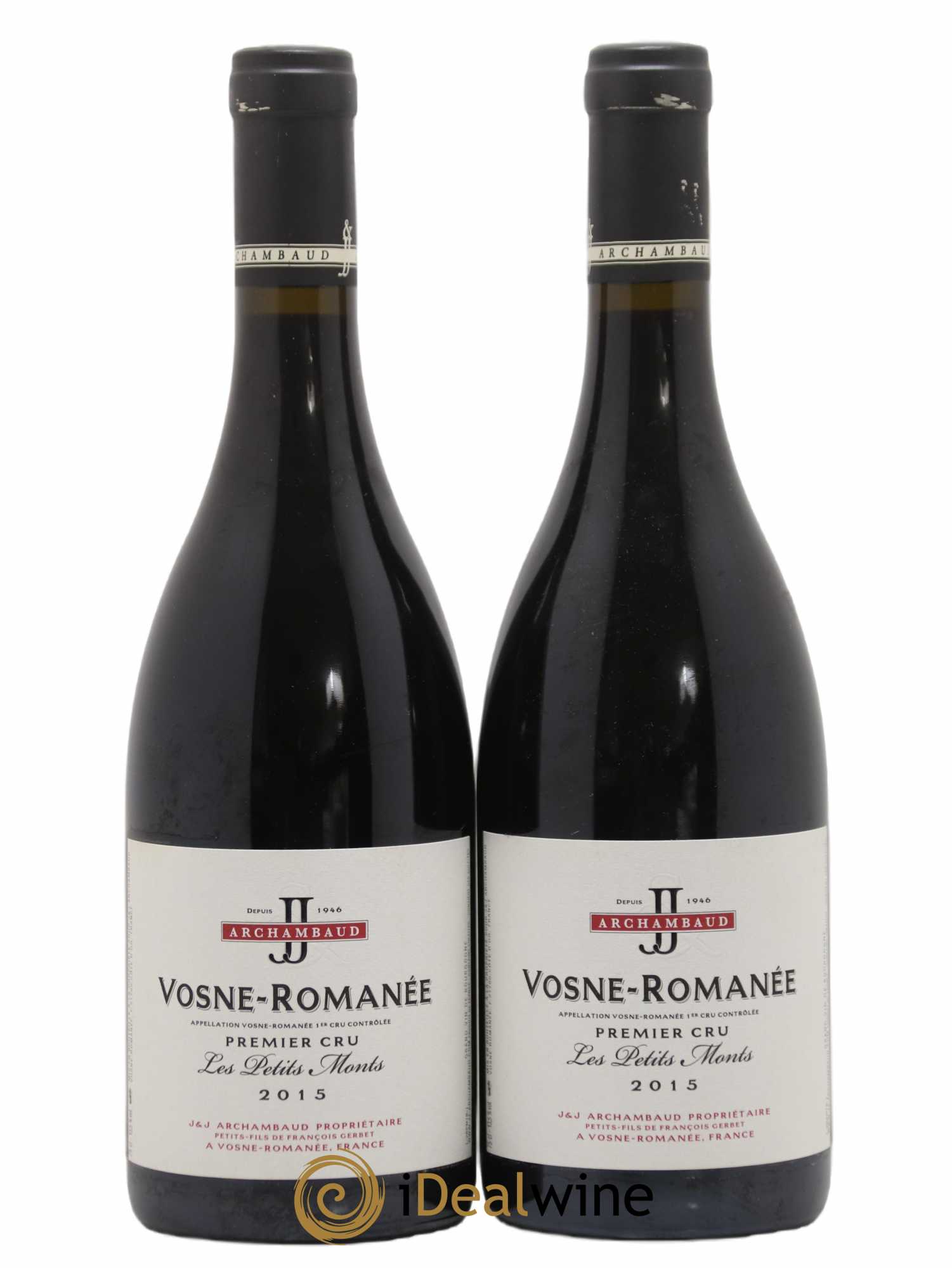 Vosne-Romanée 1er Cru Les Petits Monts Domaine Archambaud 2015 - Posten von 2 Flaschen - 0
