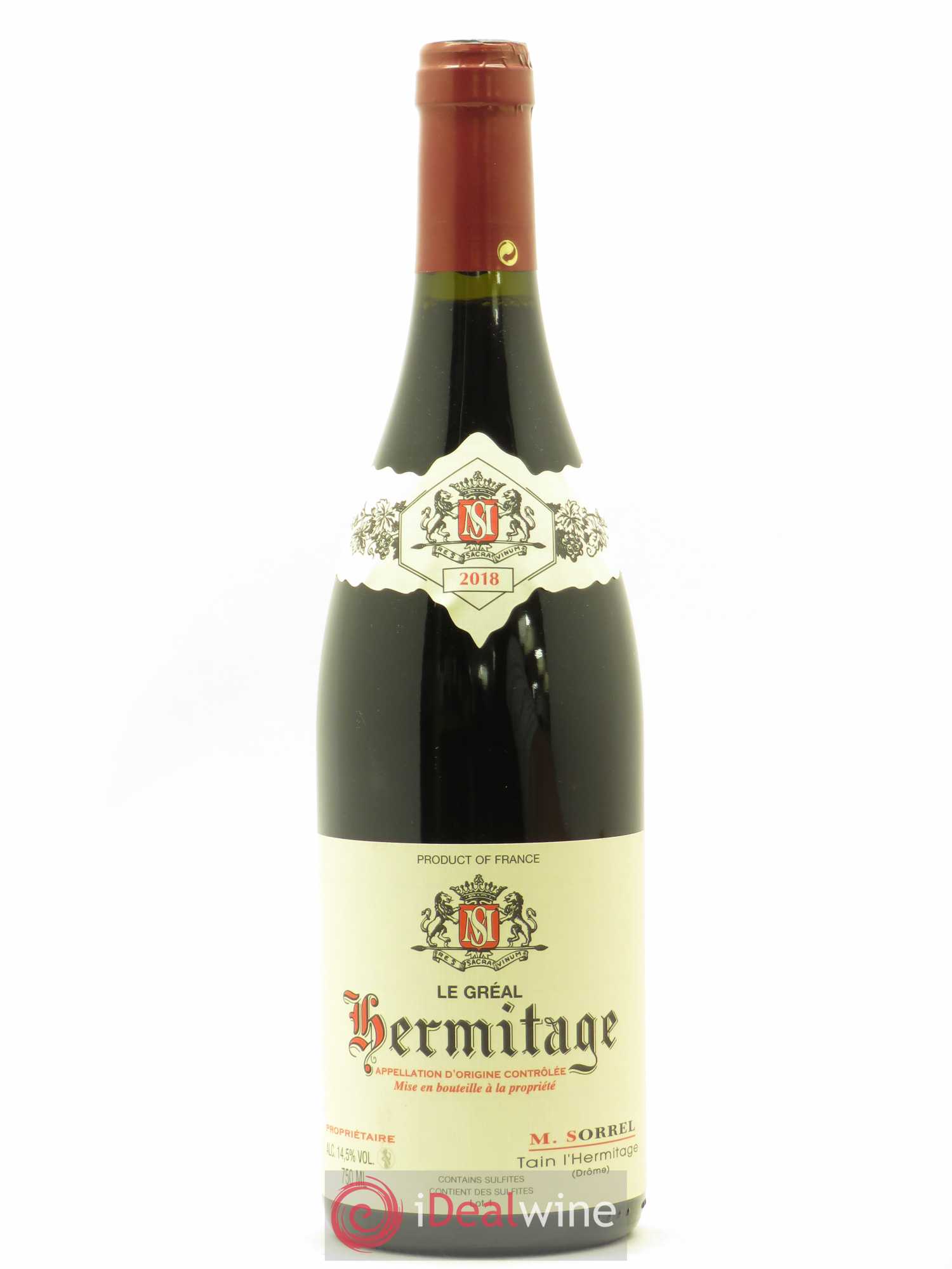 Hermitage Le Gréal Marc Sorrel 2018 - Lot de 1 bouteille - 0