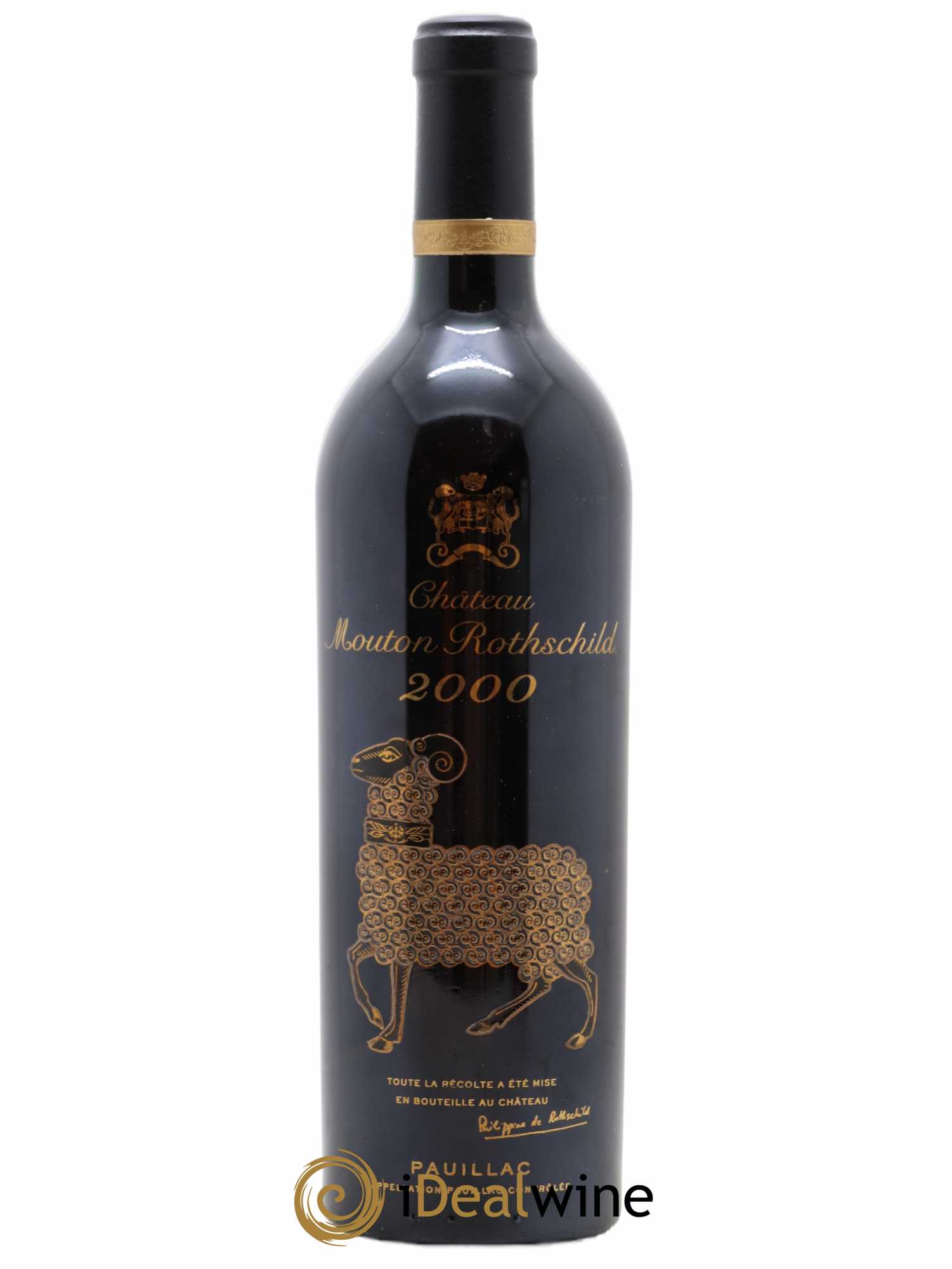Château Mouton Rothschild 1er Grand Cru Classé 2000 - Lot de 1 bouteille - 0