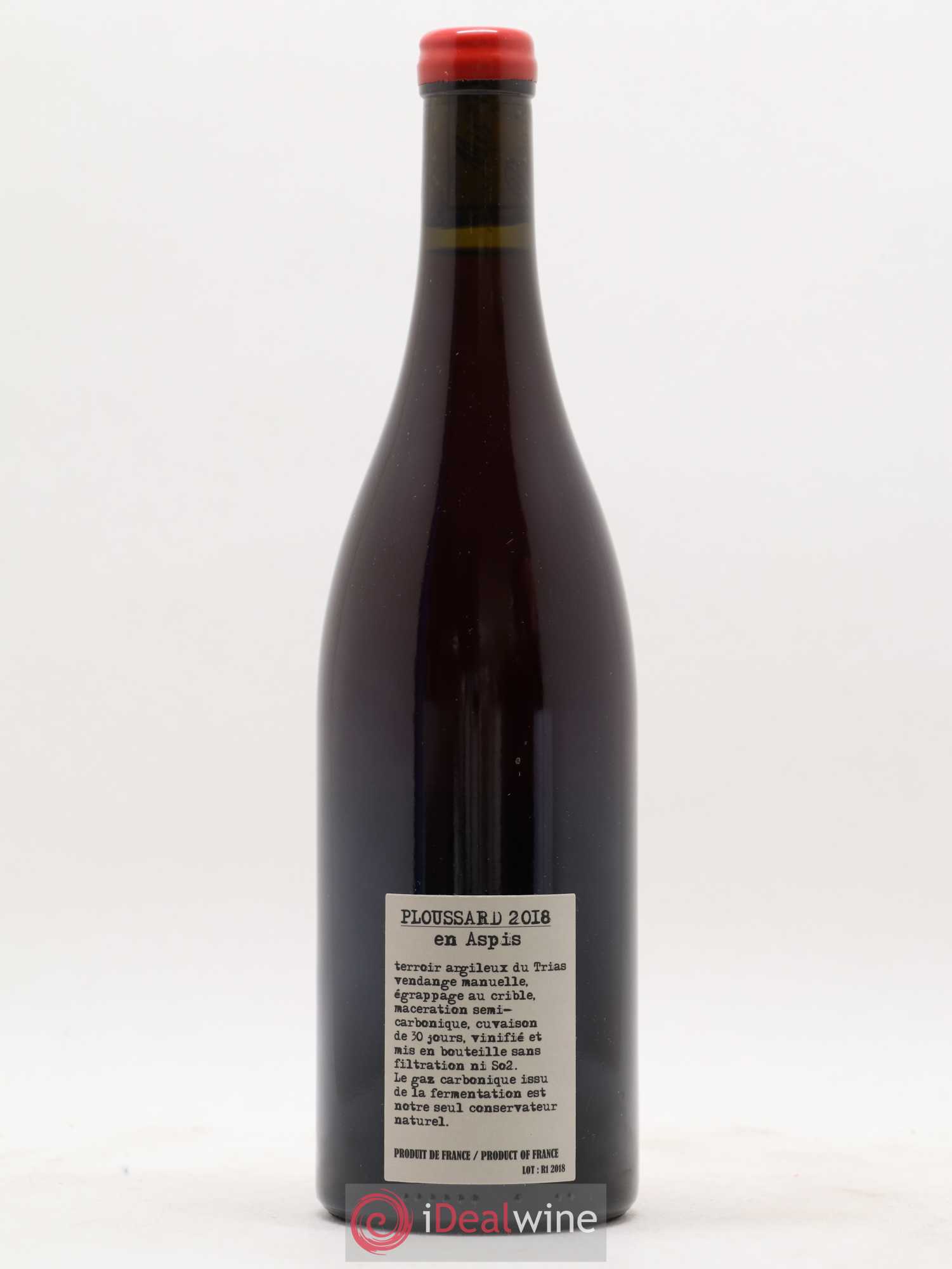 Arbois-Pupillin Ploussard En Aspis Adeline Houillon & Renaud Bruyère 2018 - Lot de 1 bouteille - 1