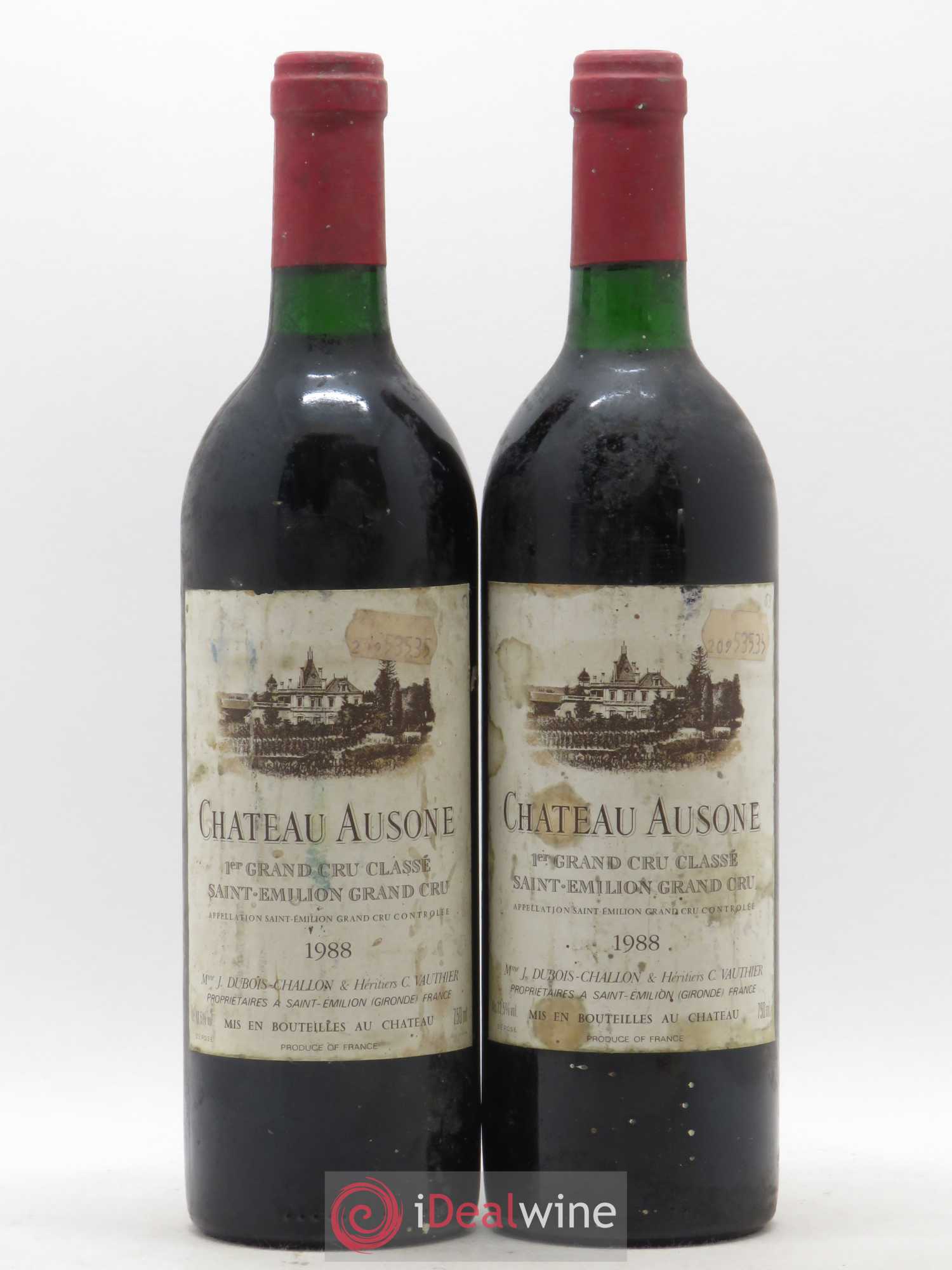 Château Ausone 1er Grand Cru Classé A 1988 - Lot de 2 bouteilles - 0