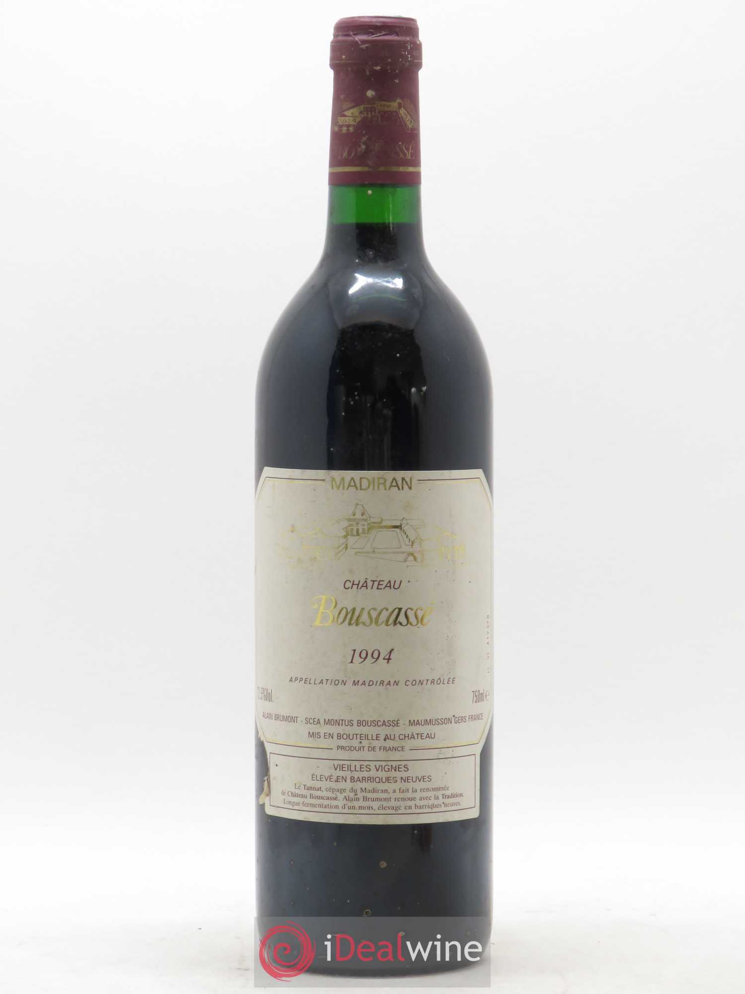 Madiran Vieilles Vignes Château Bouscassé - Alain Brumont 1994 - Lot de 1 bouteille - 0