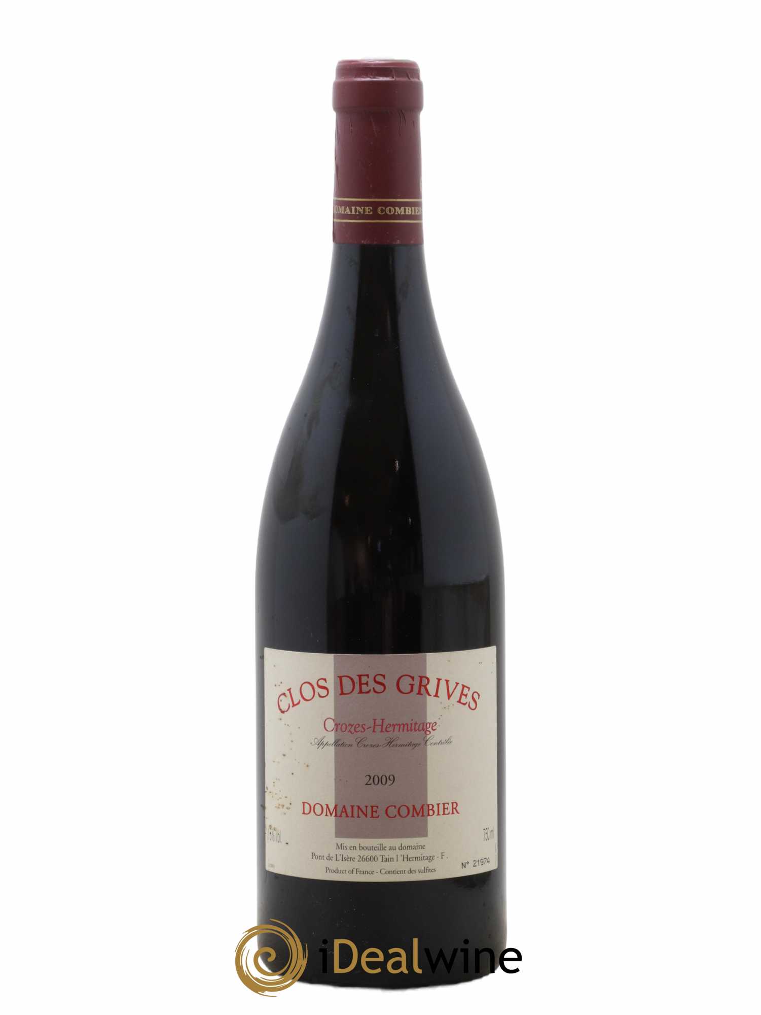 Crozes-Hermitage Clos des Grives Combier 2009 - Lot de 1 bouteille - 0