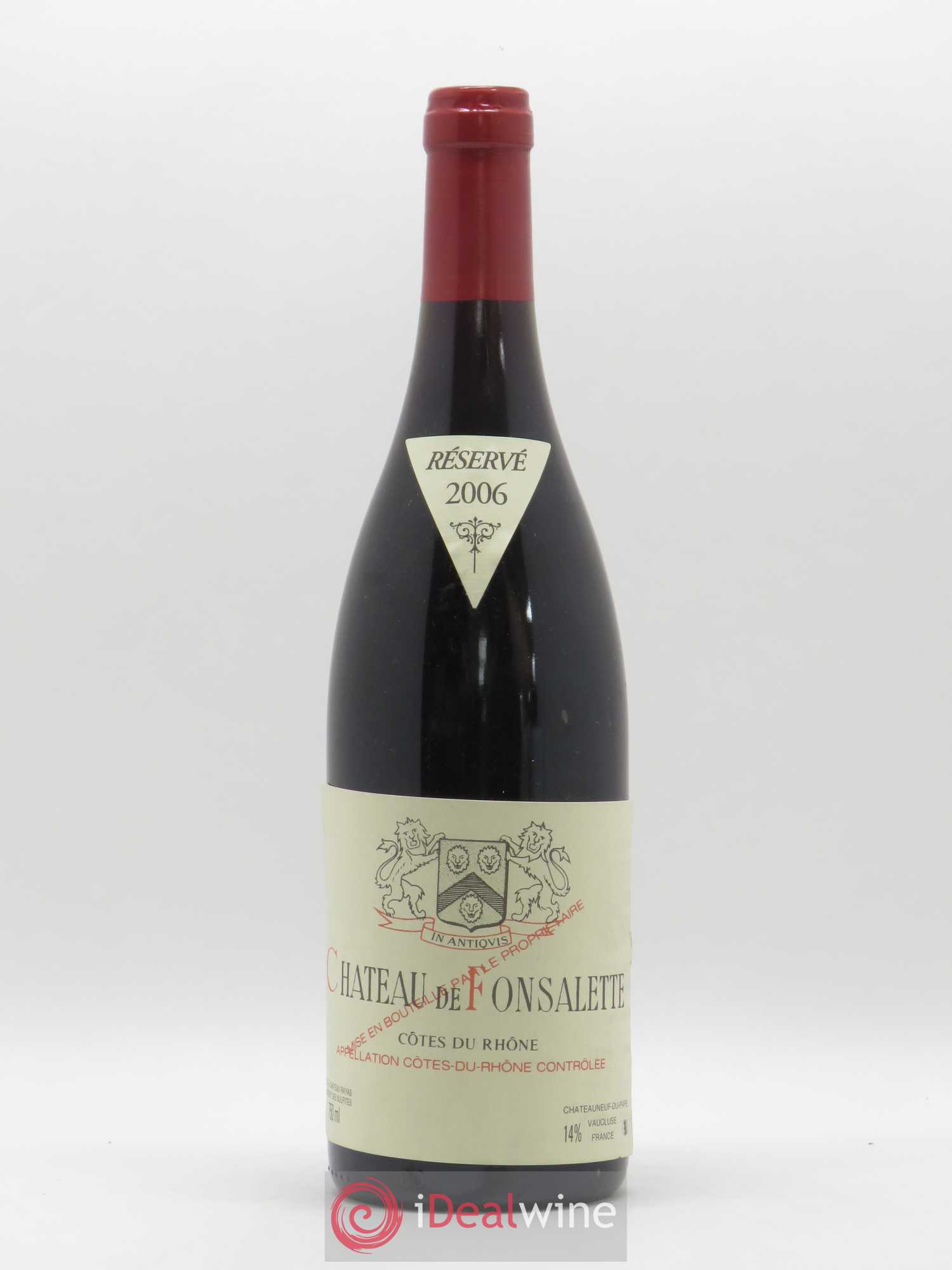 Côtes-du-Rhône Château de Fonsalette Emmanuel Reynaud 2006 - Lot de 1 bouteille - 0