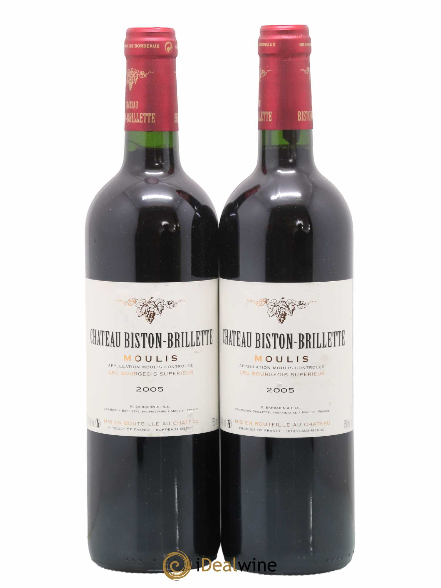 Château Biston Brillette 2005 - Lot de 2 bouteilles - 0