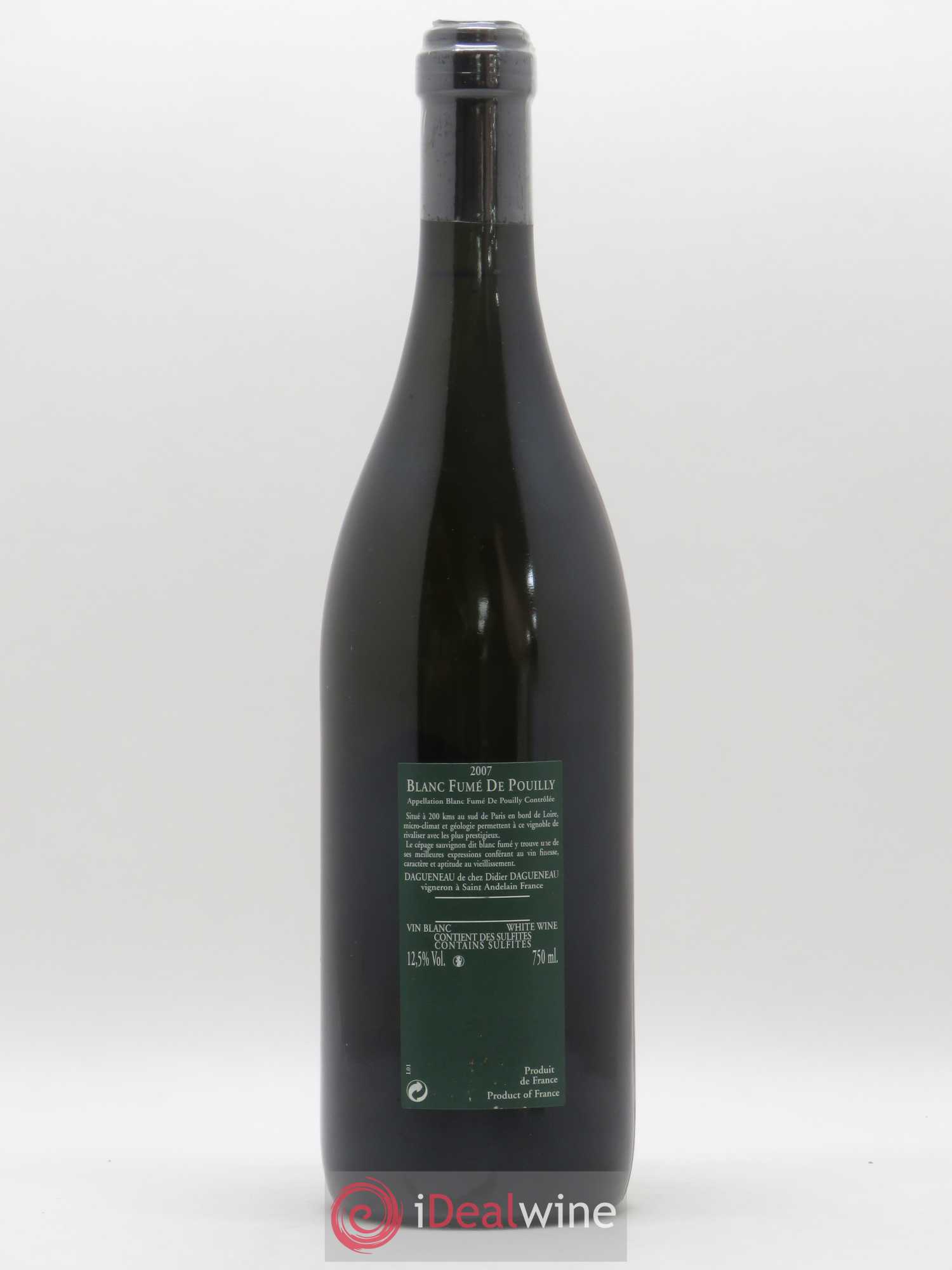 Vin de France (anciennement Pouilly-Fumé) Silex Dagueneau (Domaine Didier - Louis-Benjamin) 2007 - Lot de 1 bouteille - 1