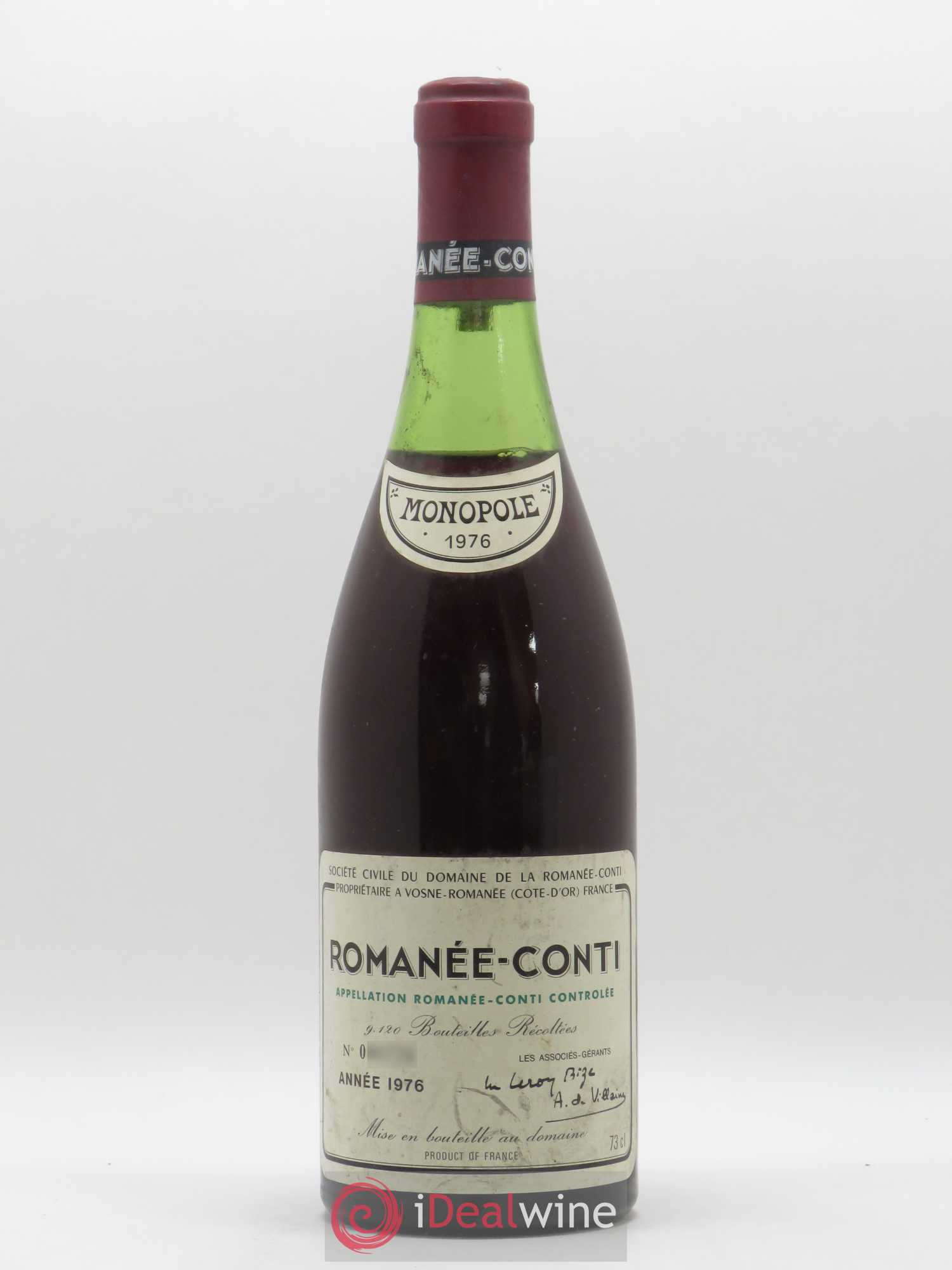 Romanée-Conti Grand Cru Domaine de la Romanée-Conti 1976 - Lot de 1 bouteille - 0