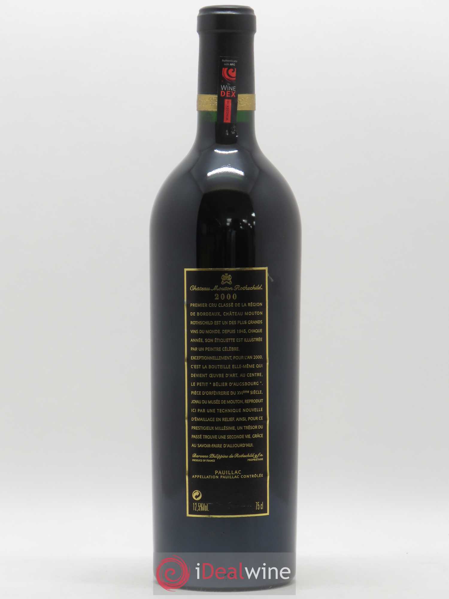 Château Mouton Rothschild 1er Grand Cru Classé 2000 - Lot de 1 bouteille - 1