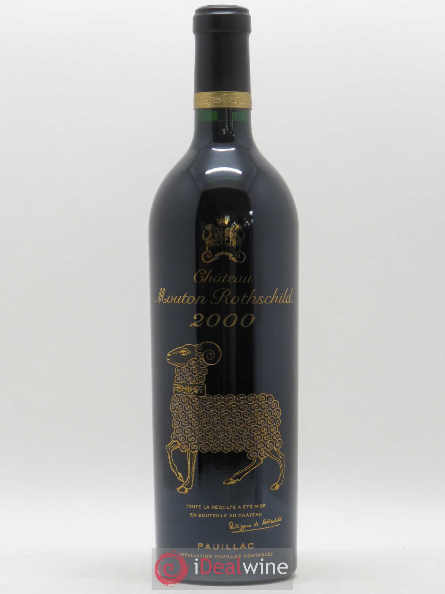 Château Mouton Rothschild 1er Grand Cru Classé 2000 - Lot de 1 bouteille - 0
