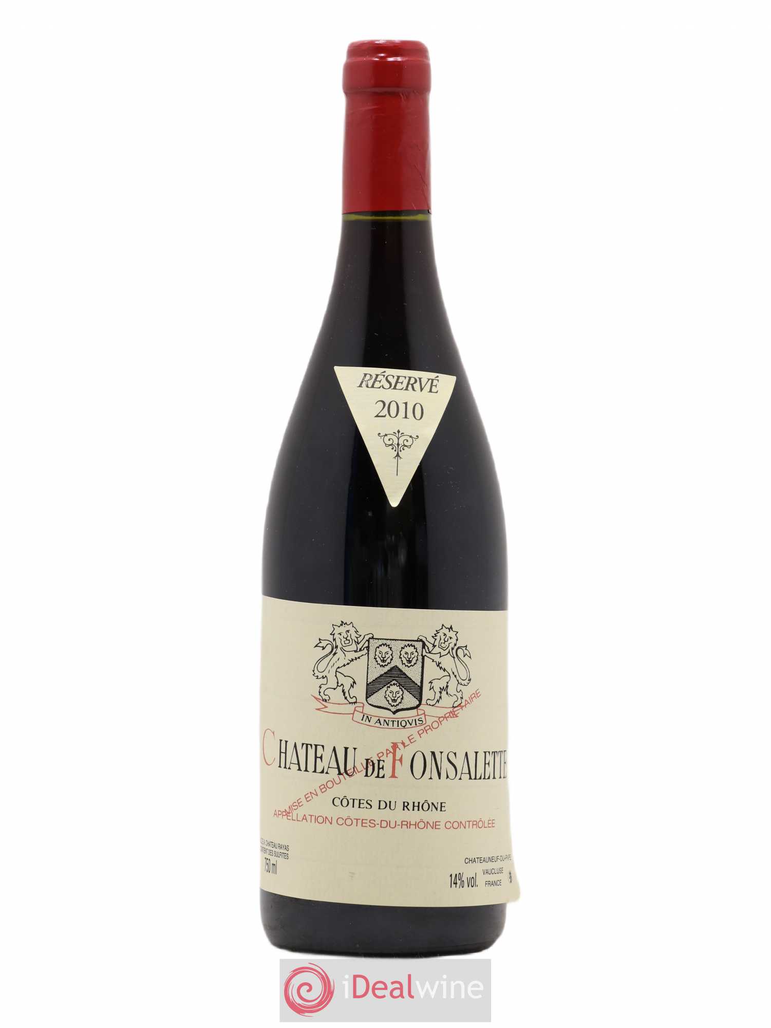 Côtes-du-Rhône Château de Fonsalette Emmanuel Reynaud 2010 - Lot de 1 bouteille - 0