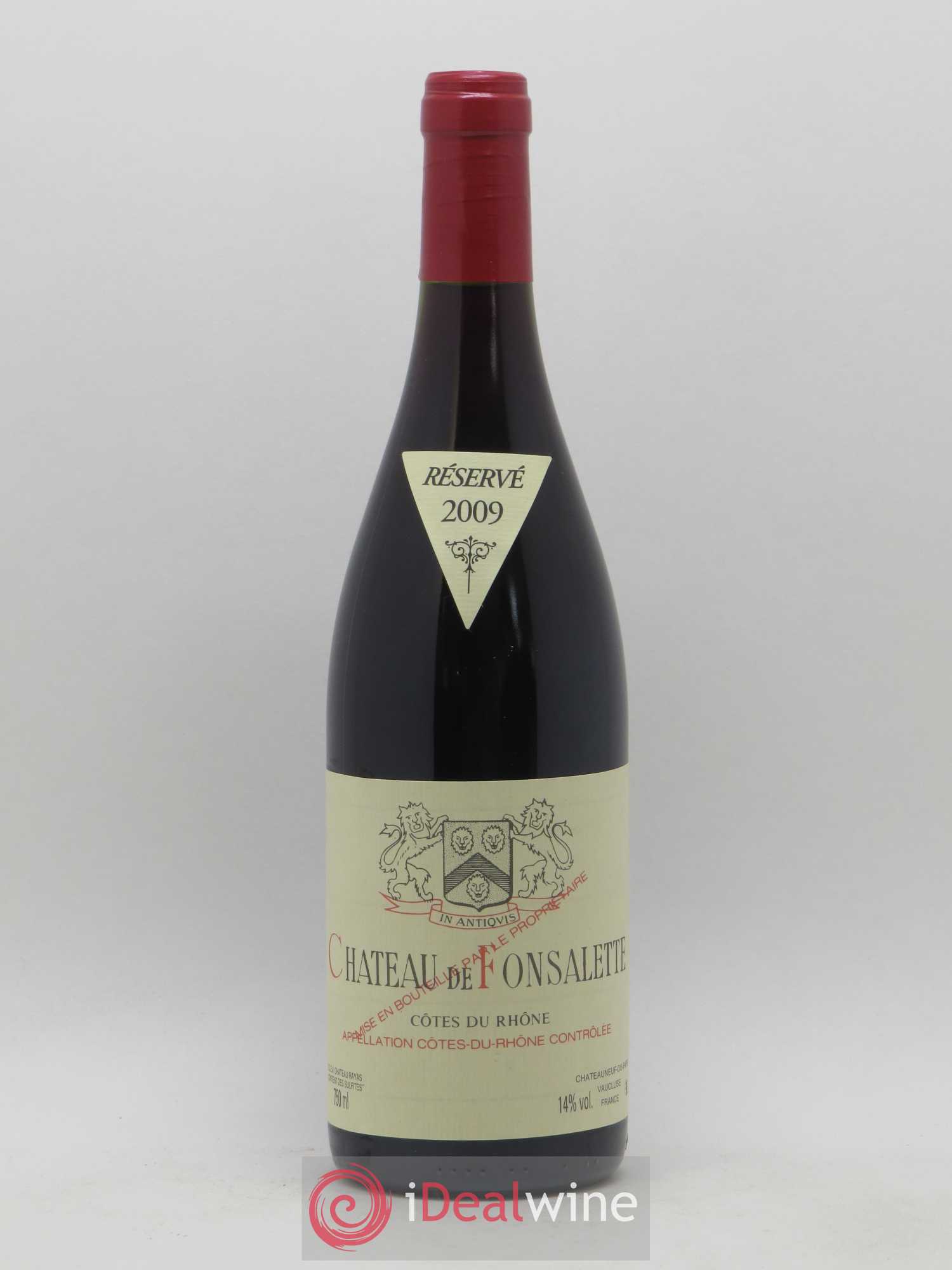 Côtes-du-Rhône Château de Fonsalette Emmanuel Reynaud 2009 - Lot de 1 bouteille - 0