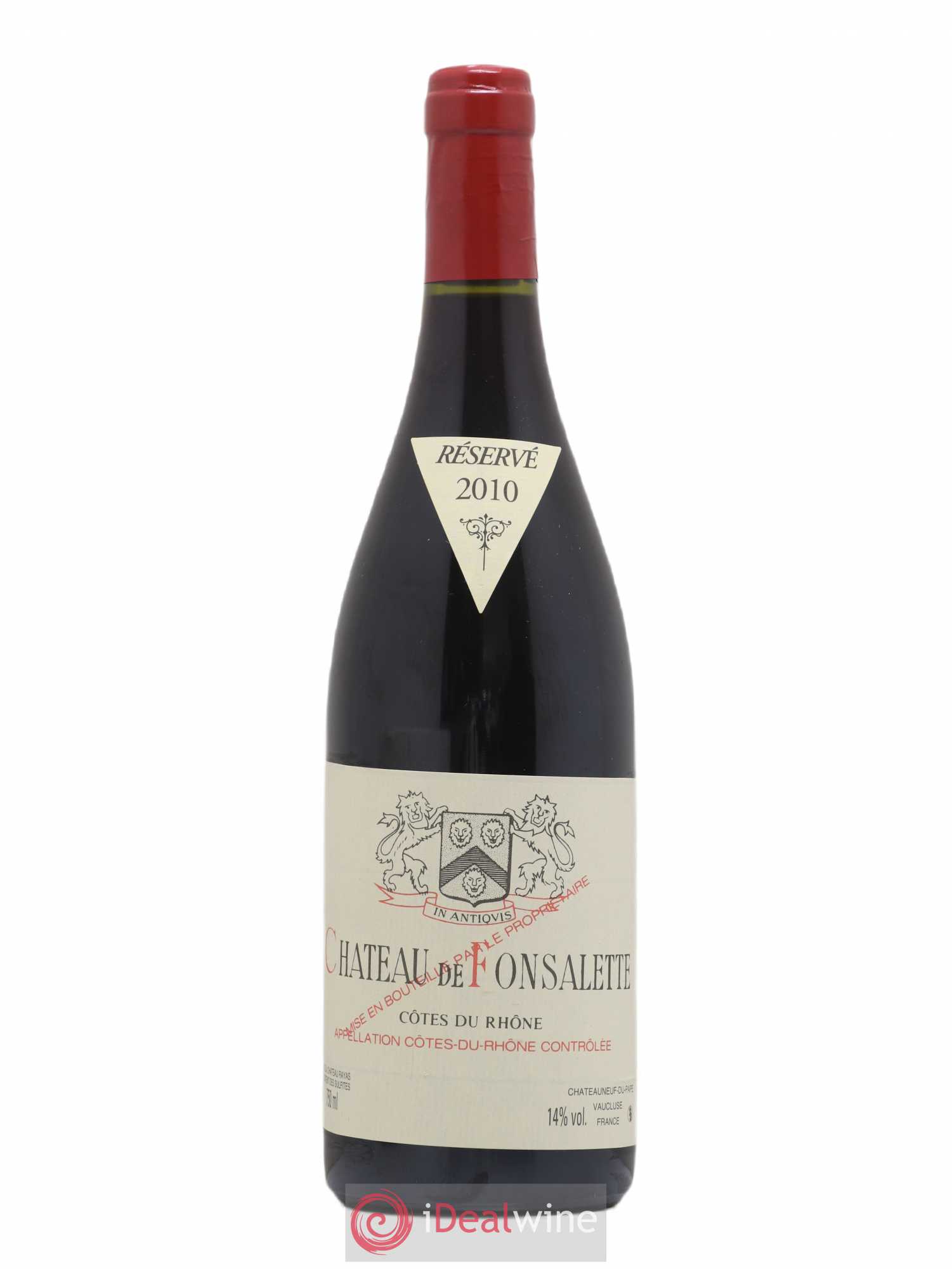 Côtes-du-Rhône Château de Fonsalette Emmanuel Reynaud 2010 - Lot de 1 bouteille - 0