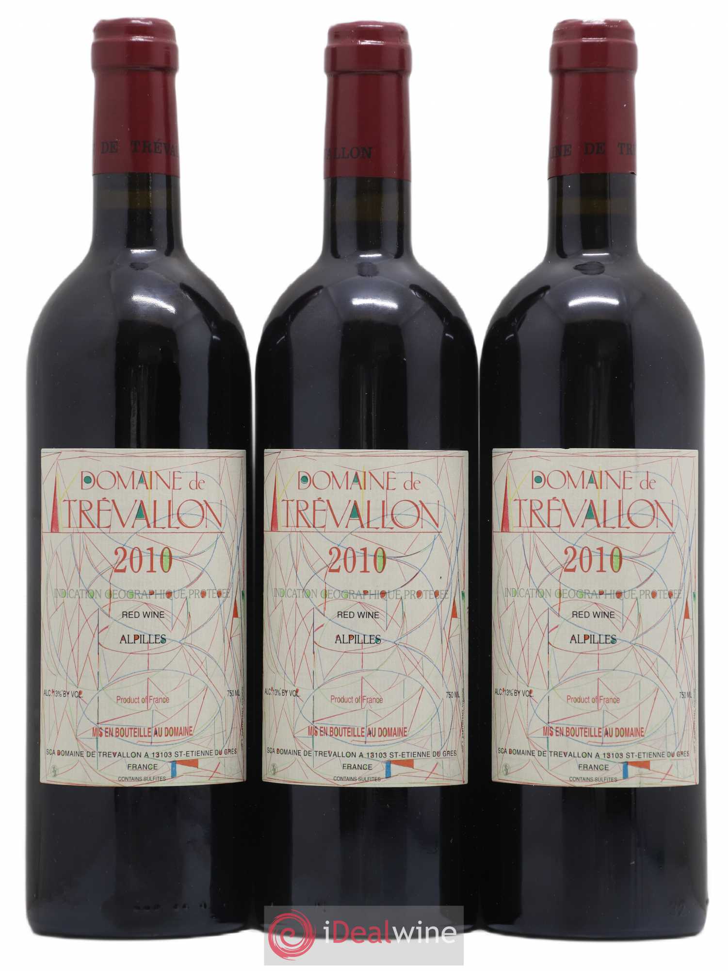 Alpilles Trévallon (Domaine de) Eloi Dürrbach 2010 - Lot de 3 bouteilles - 0