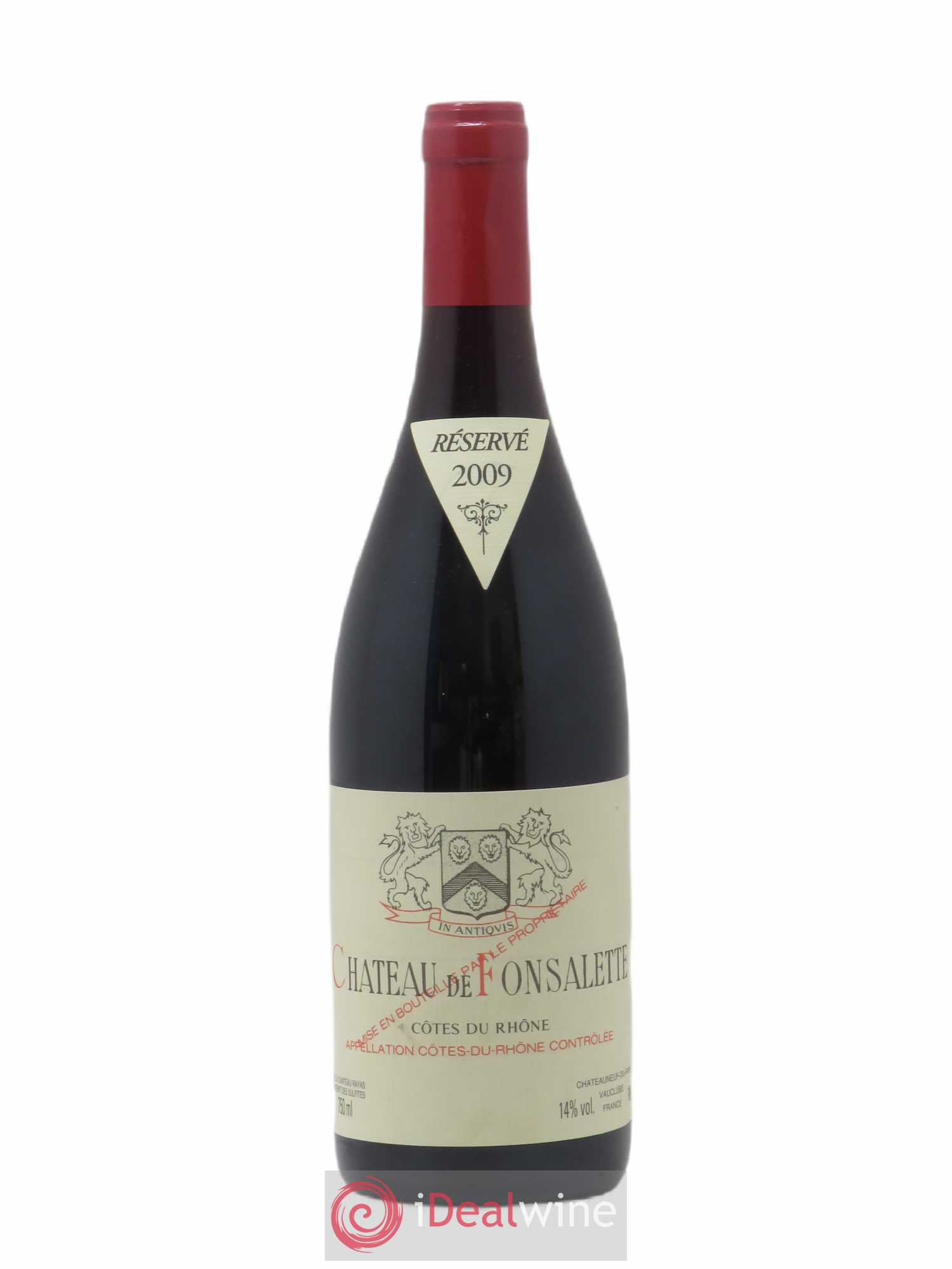 Côtes-du-Rhône Château de Fonsalette Emmanuel Reynaud 2009 - Lot de 1 bouteille - 0