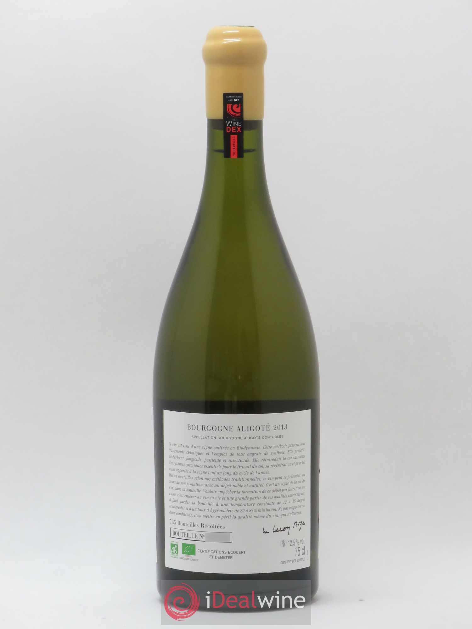 Bourgogne Aligoté Sous Chatelet d'Auvenay (Domaine) 2013 - Lot de 1 bouteille - 1