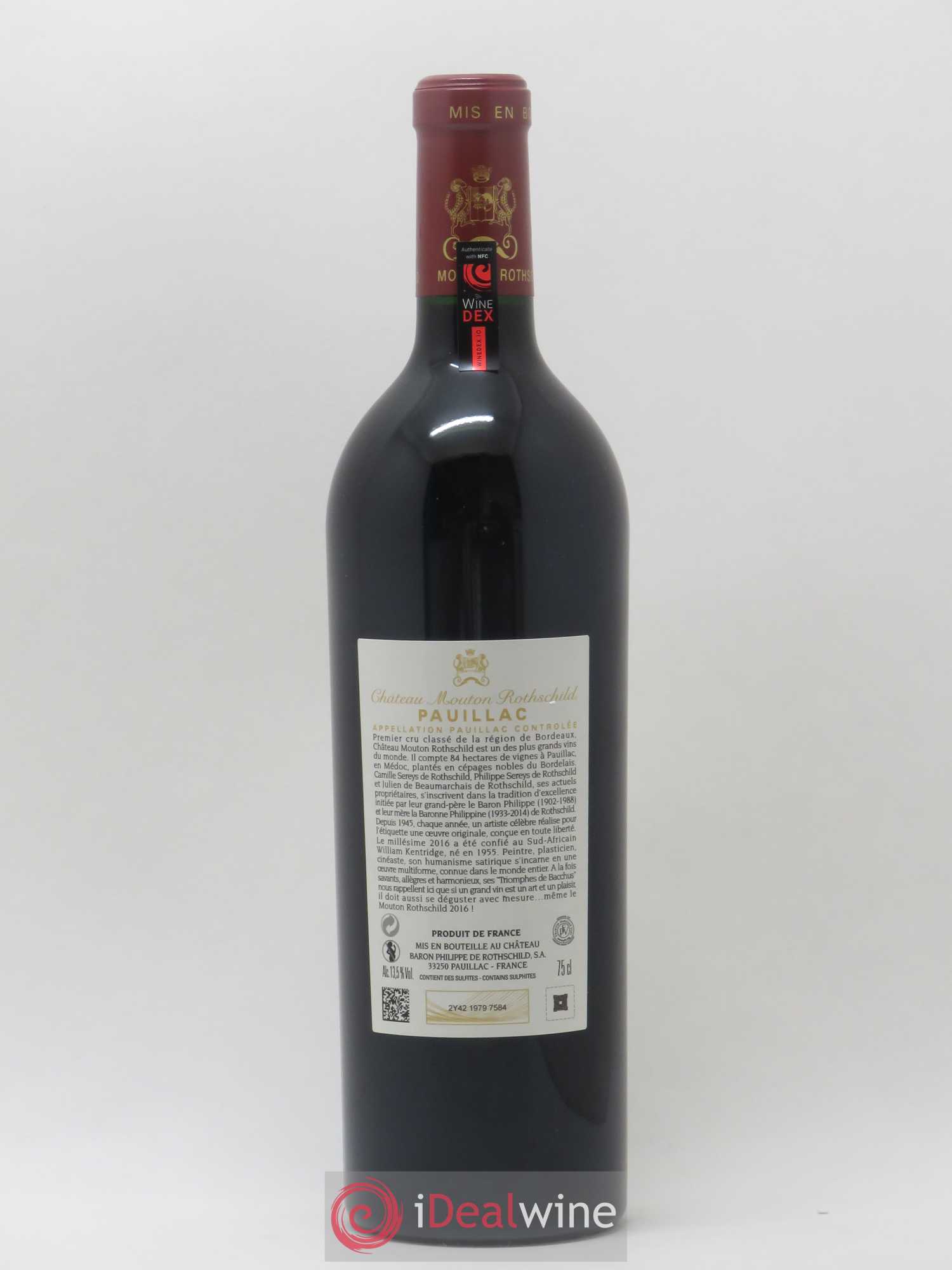 Château Mouton Rothschild 1er Grand Cru Classé 2016 - Lot de 1 bouteille - 1