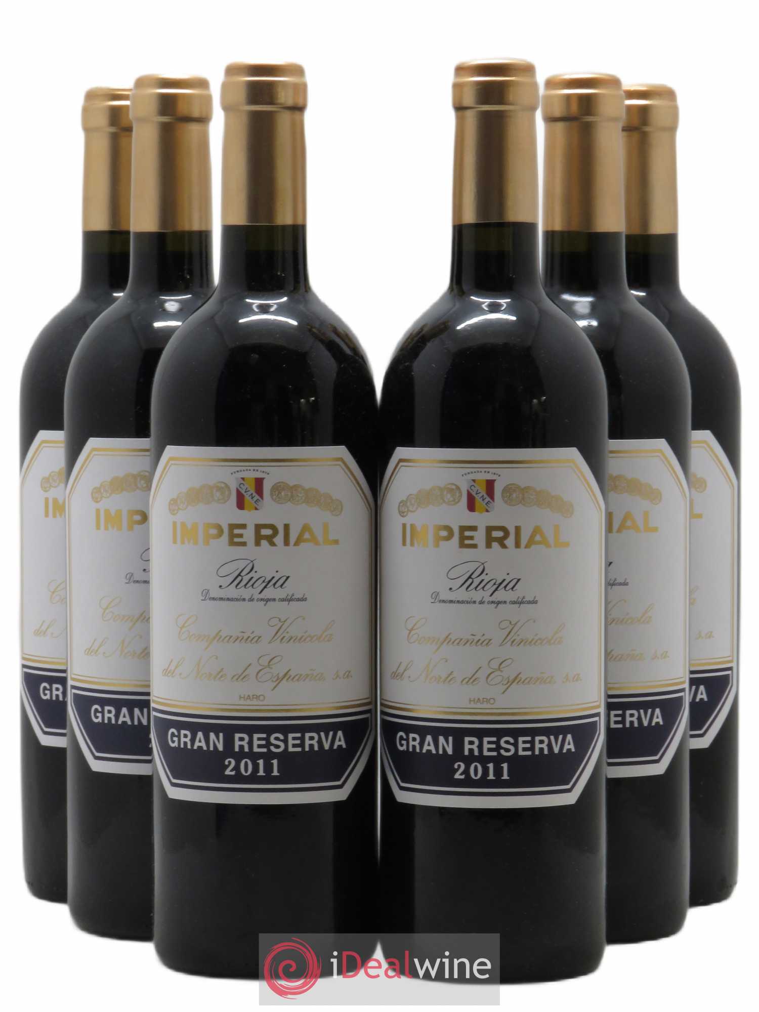 Rioja DOCG Imperial Gran Reserva Compania Vinicola del Norte de Espana 2011 - Lot de 6 bouteilles - 0