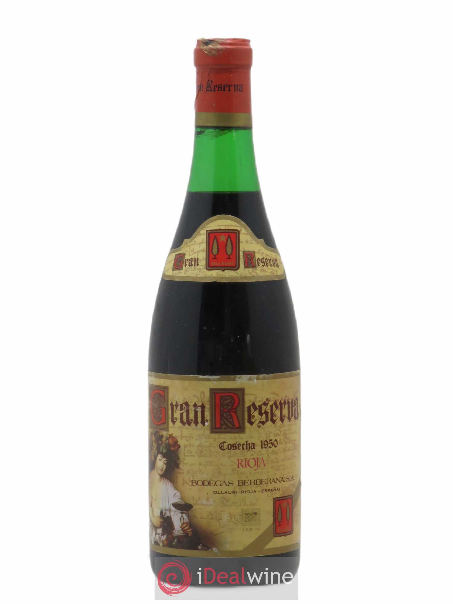Rioja DOCA Gran Reserva Berberana 1950 - Lot de 1 bouteille - 0