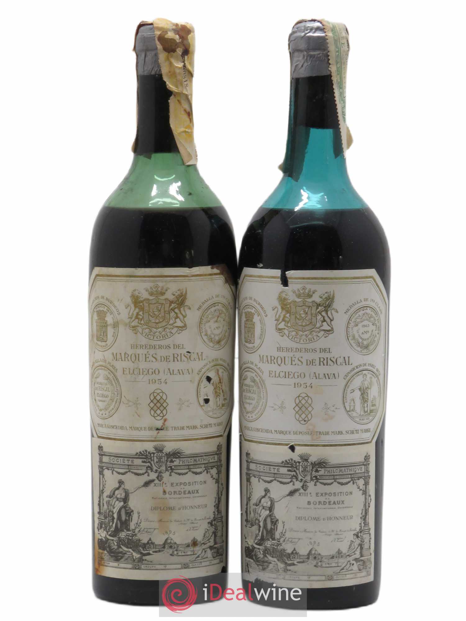 Rioja DOCA Reserva Marqués de Riscal 1954 - Lot of 2 bottles - 0