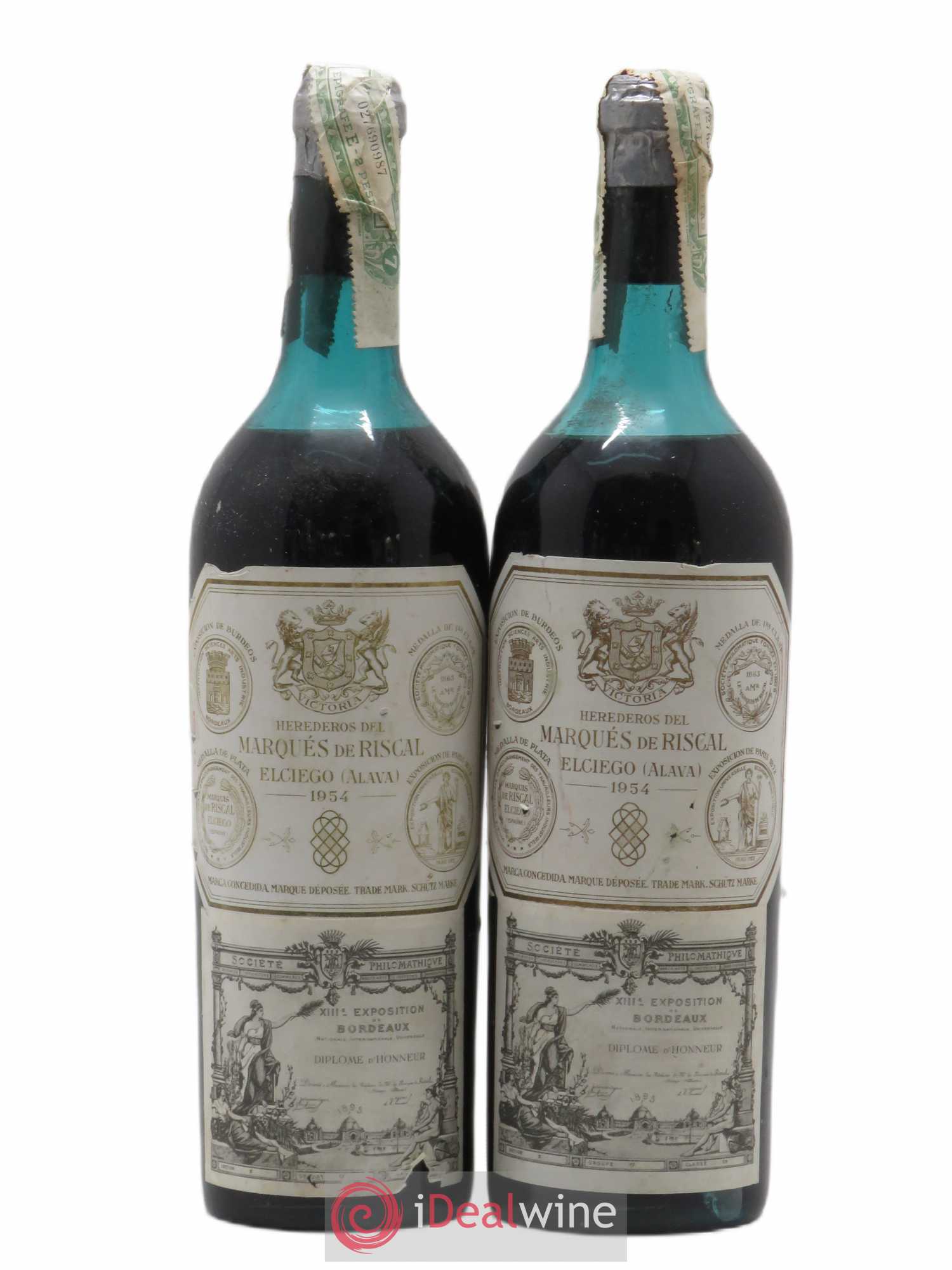 Rioja DOCA Reserva Marqués de Riscal 1954 - Posten von 2 Flaschen - 0