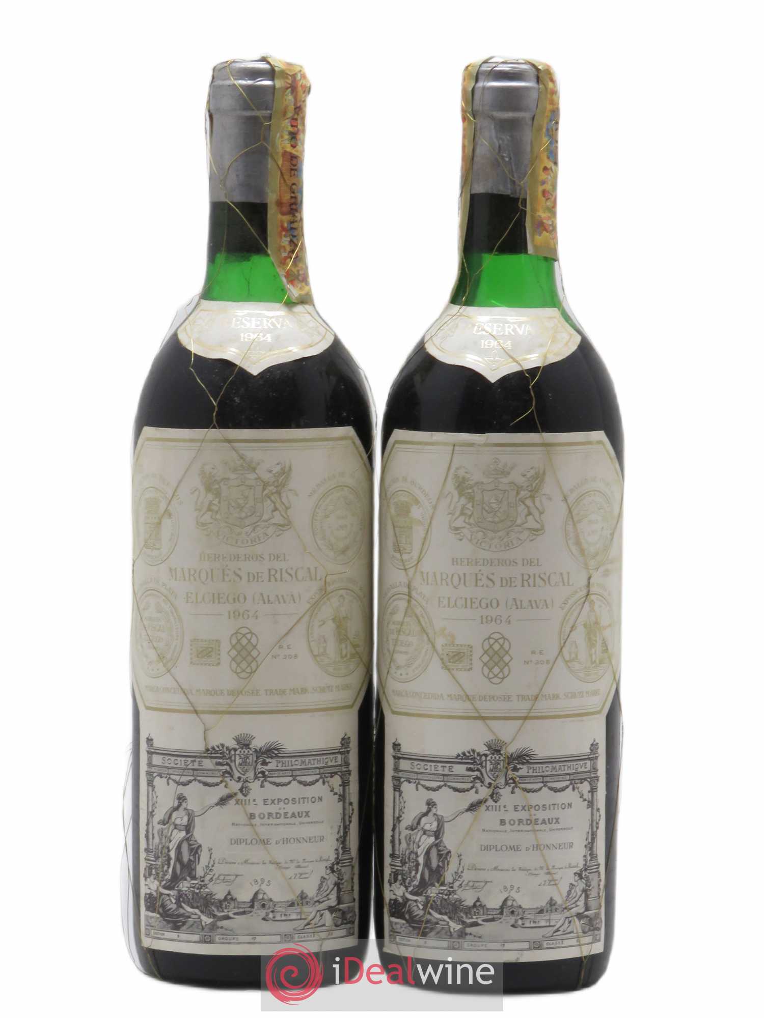 Rioja DOCA Reserva Marqués de Riscal 1964 - Posten von 2 Flaschen - 0