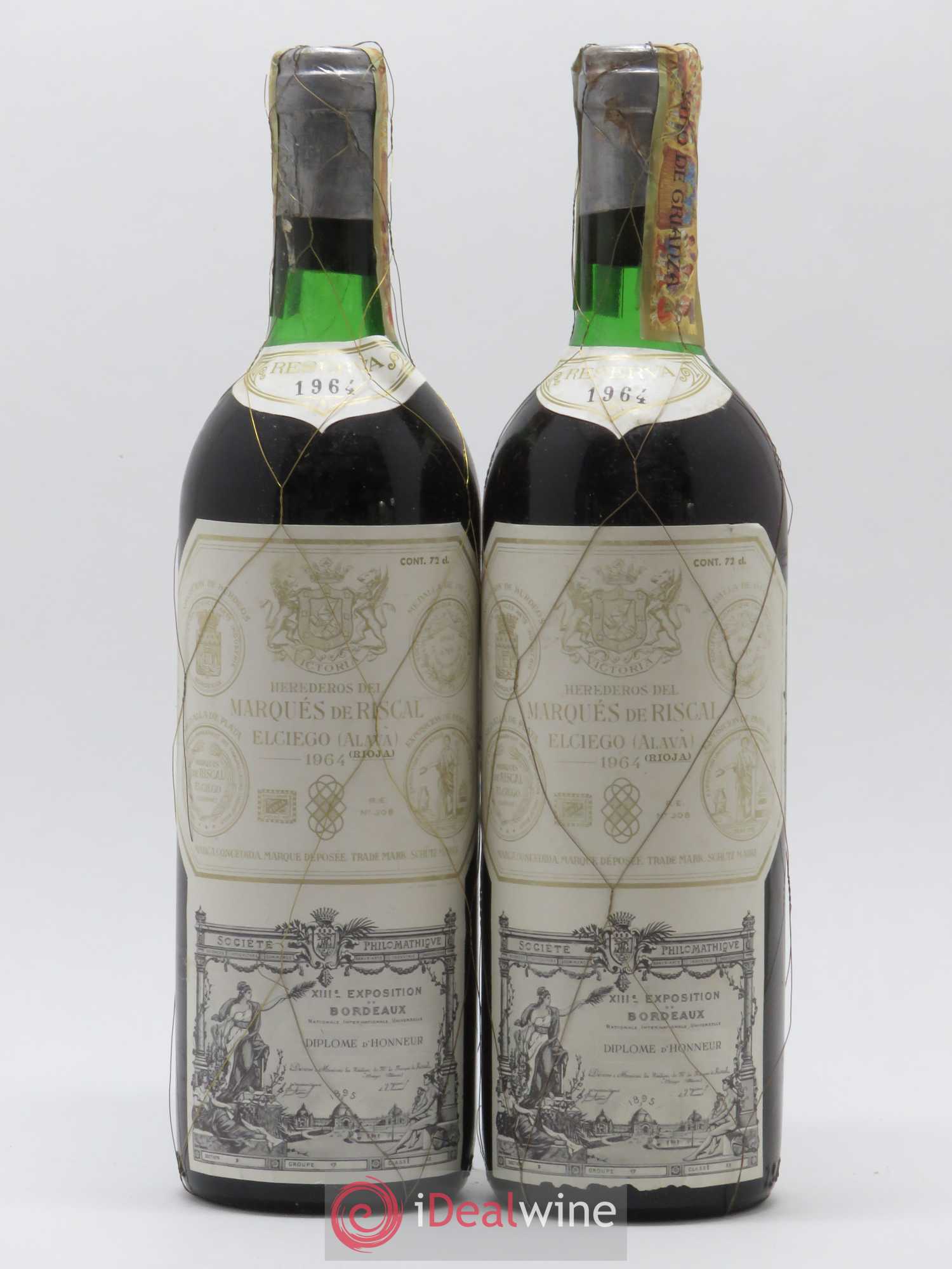 Rioja DOCA Reserva Marqués de Riscal 1964 - Posten von 2 Flaschen - 0
