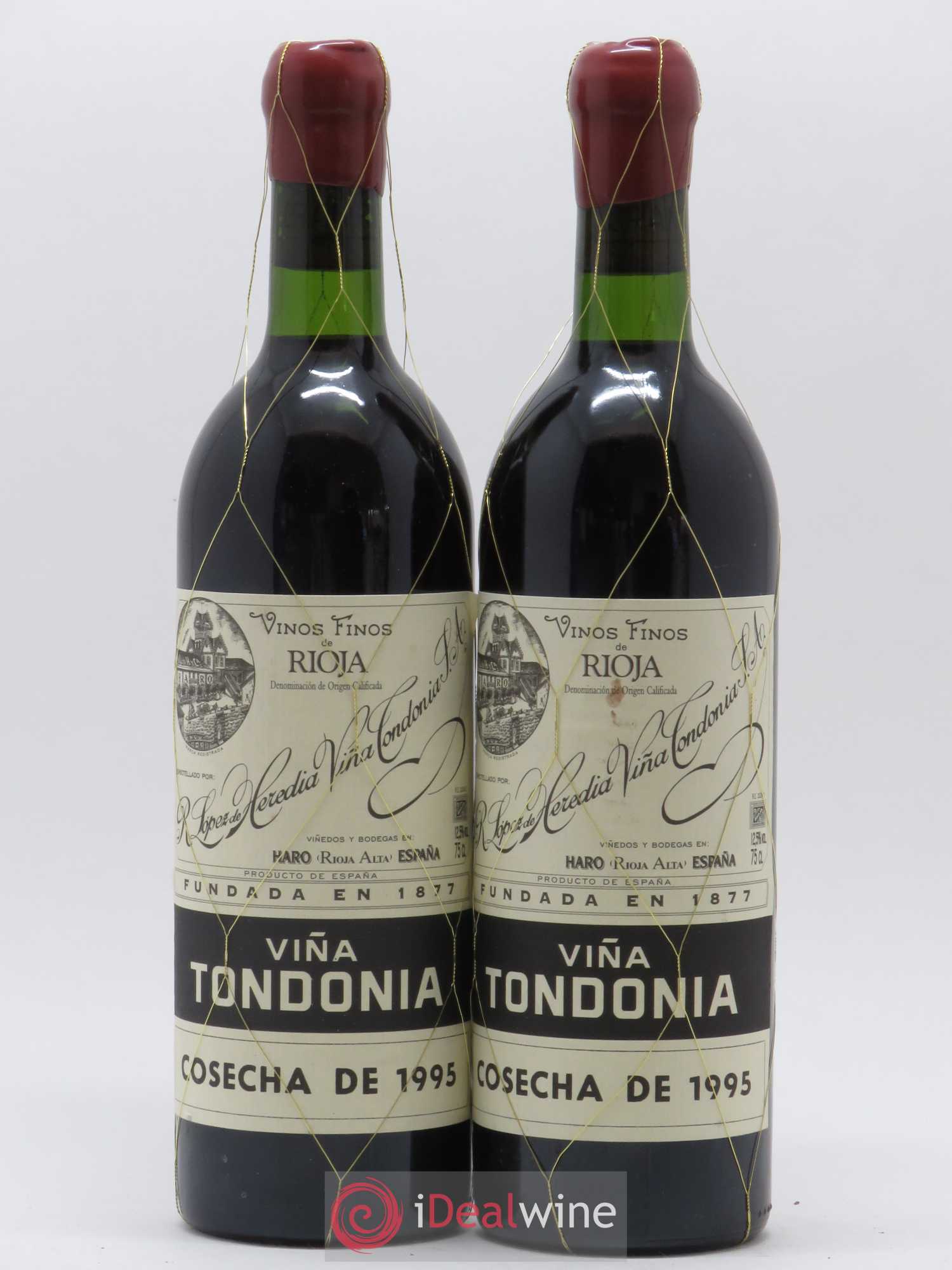 Rioja Gran Reserva Vina Tondonia R. Lopez de Heredia 1995 - Lot de 2 bouteilles - 0