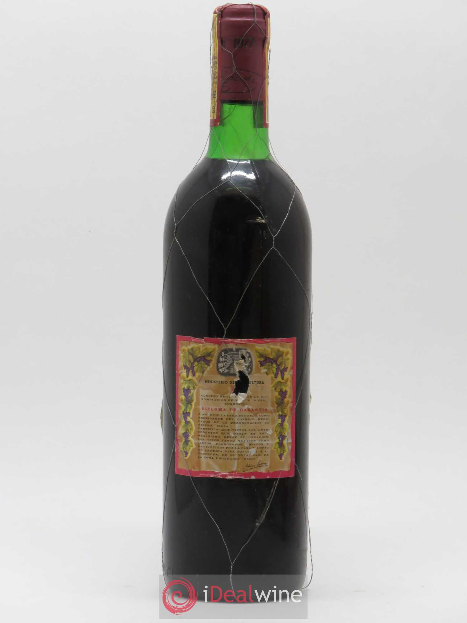 Rioja DOCA Reserva Vina Tondonia R. Lopez de Heredia 1973 - Posten von 1 Flasche - 1