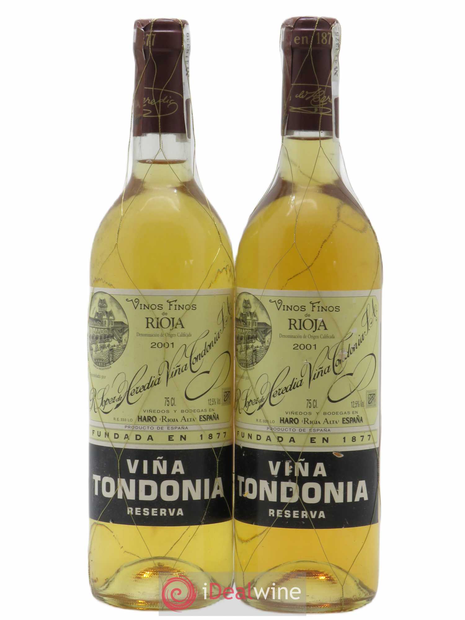 Rioja DOCA Reserva Vina Tondonia R. Lopez de Heredia 2001 - Posten von 2 Flaschen - 0