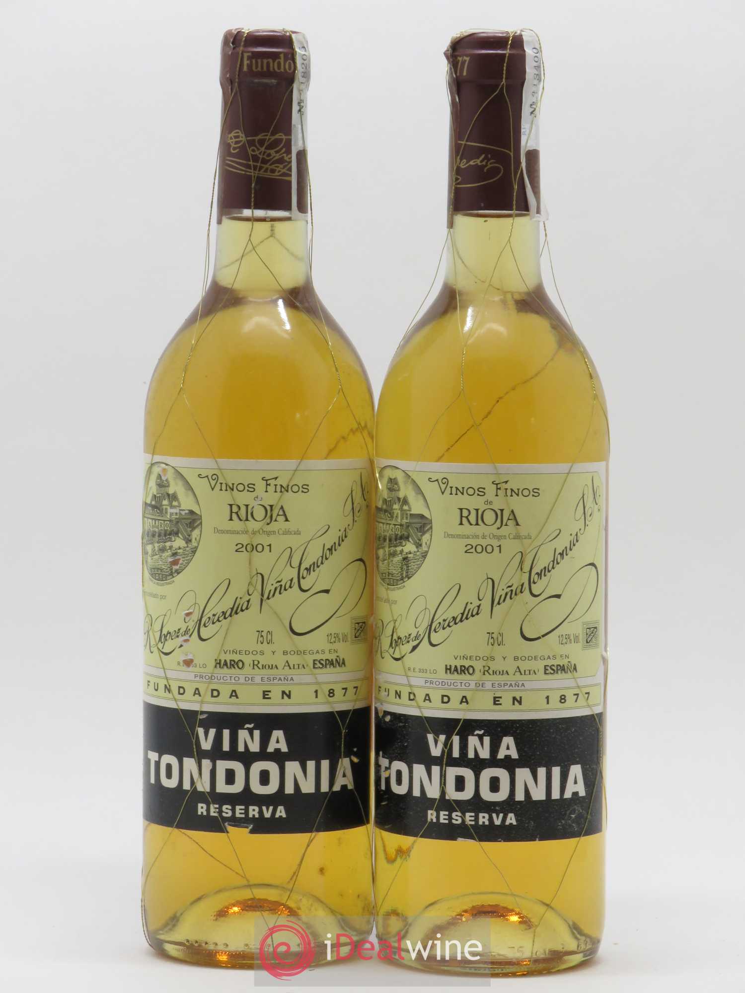 Rioja DOCA Reserva Vina Tondonia R. Lopez de Heredia 2001 - Posten von 2 Flaschen - 0