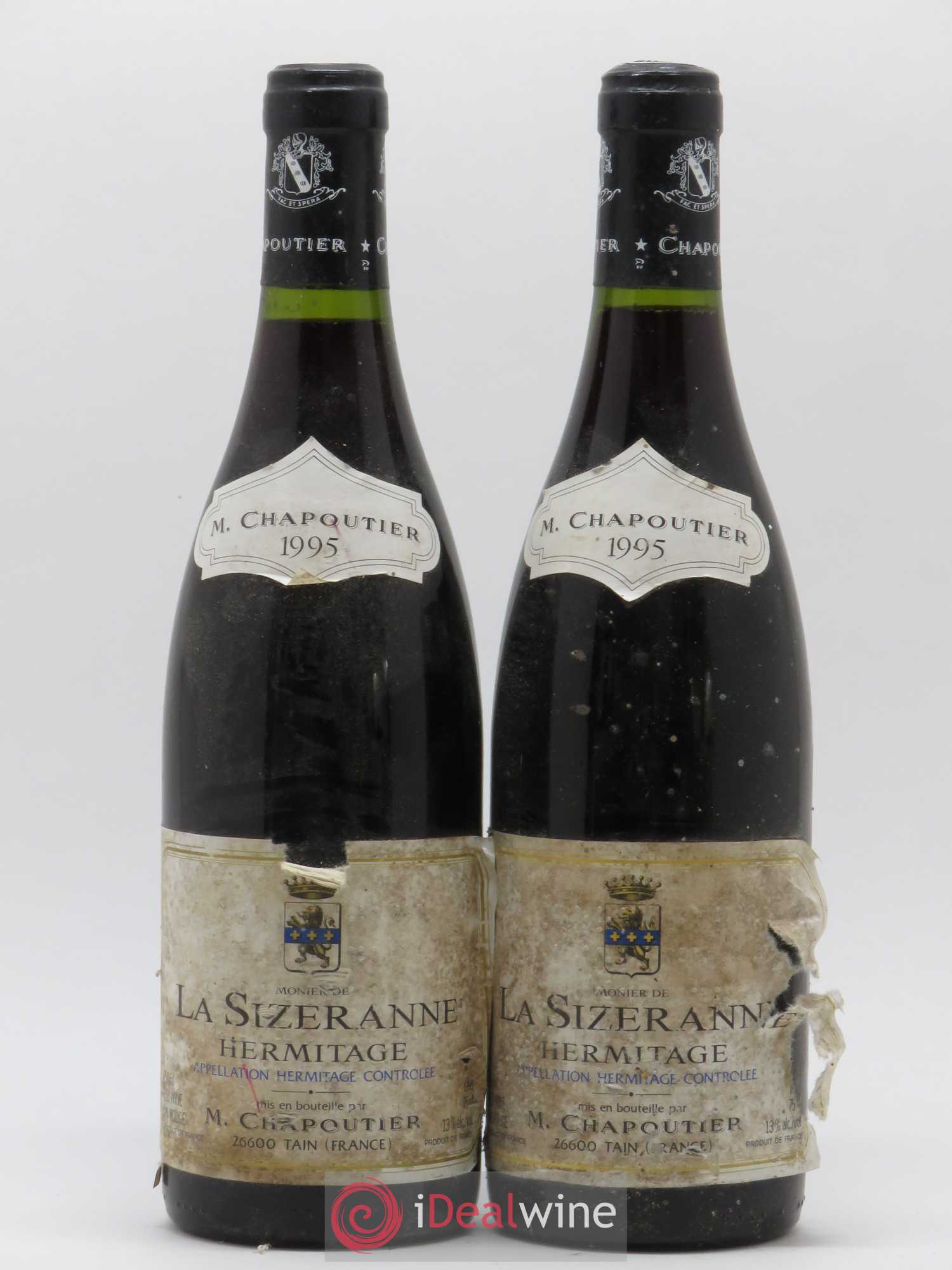 Hermitage Monier de La Sizeranne Chapoutier 1995 - Lot de 2 bouteilles - 0