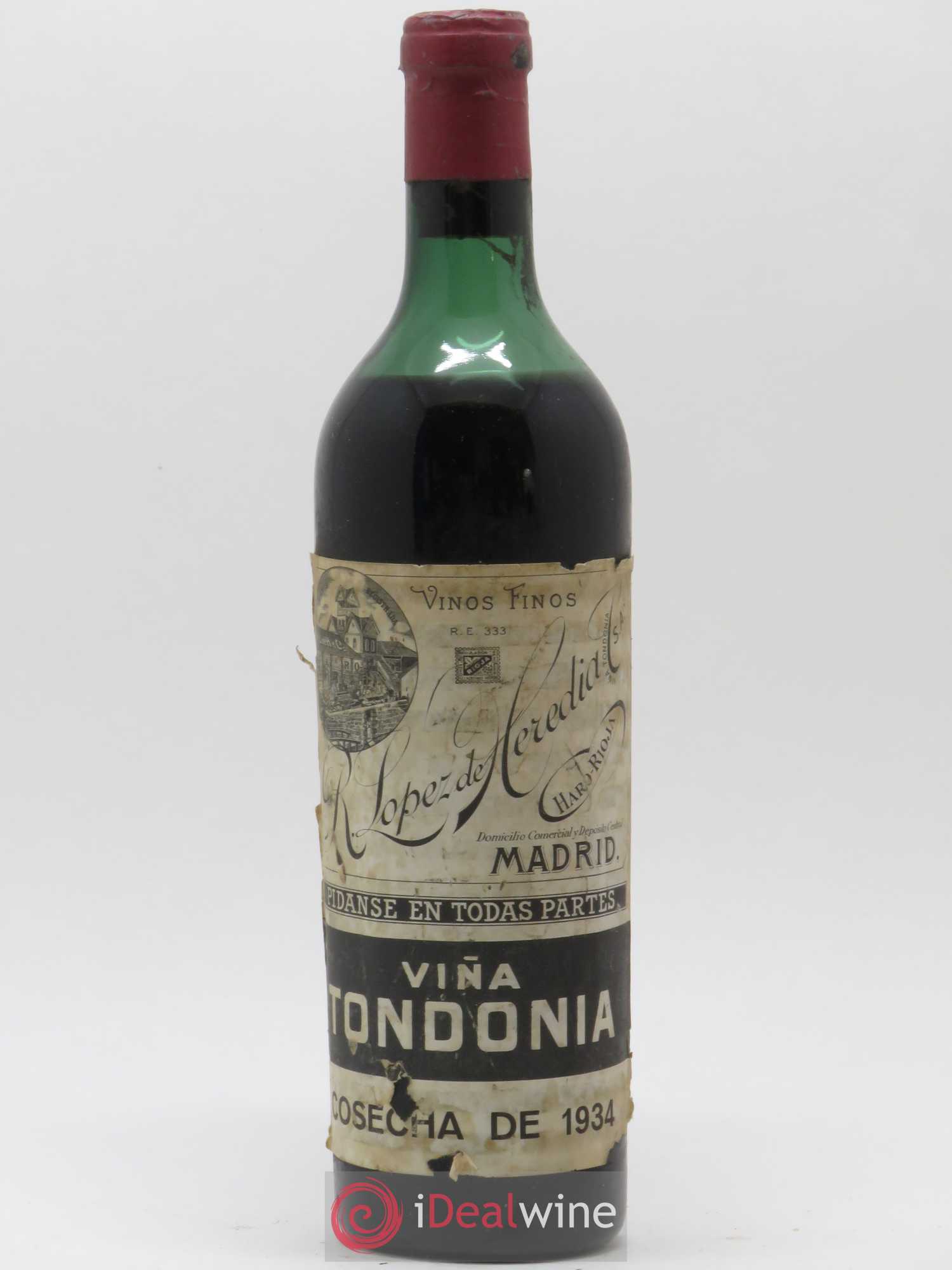 Rioja DOCA Reserva Vina Tondonia R. Lopez de Heredia 1934 - Posten von 1 Flasche - 0
