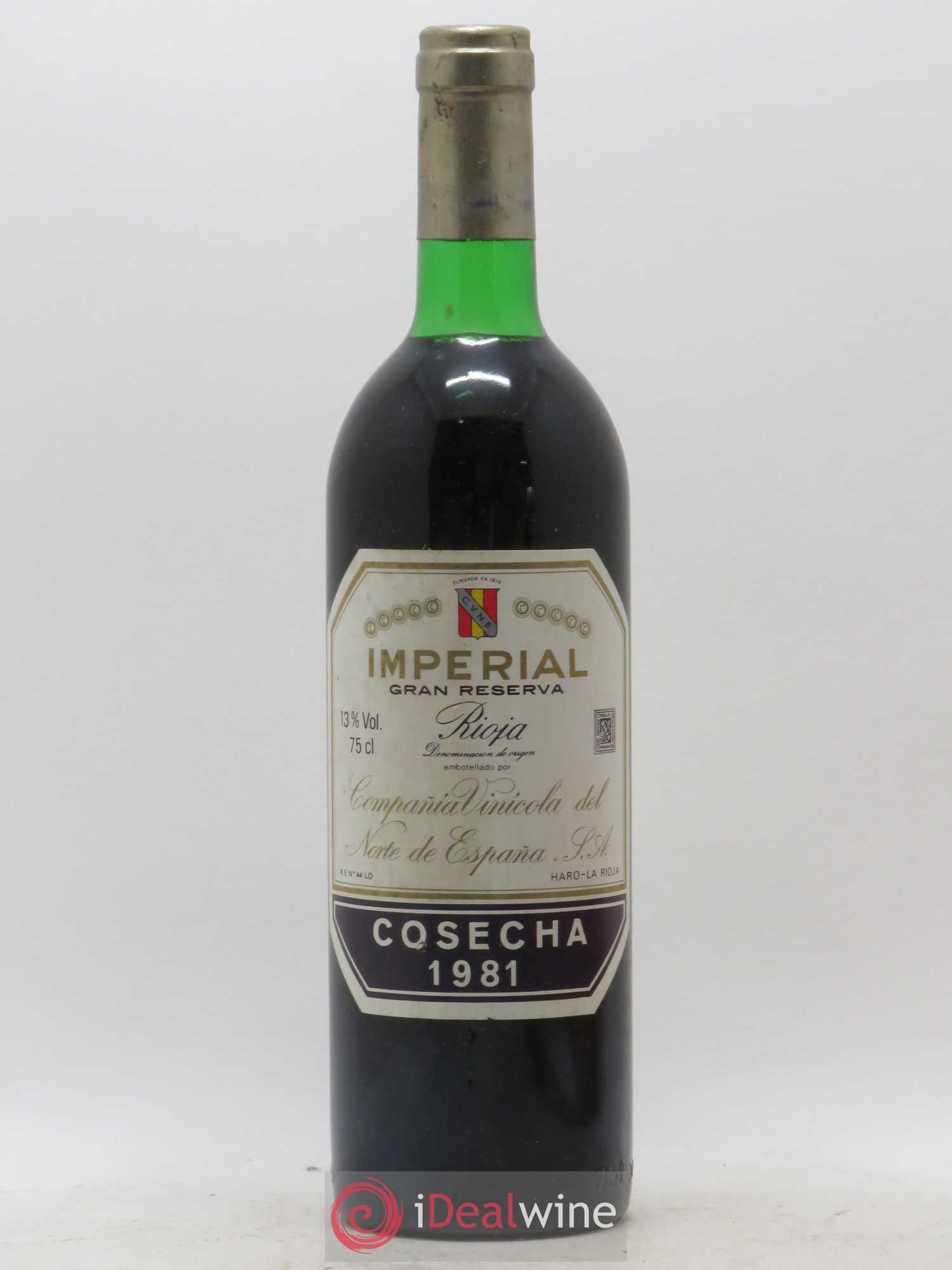 Rioja DOCG Imperial Gran Reserva Compania Vinicola del Norte de Espana 1981 - Lot de 1 bouteille - 0