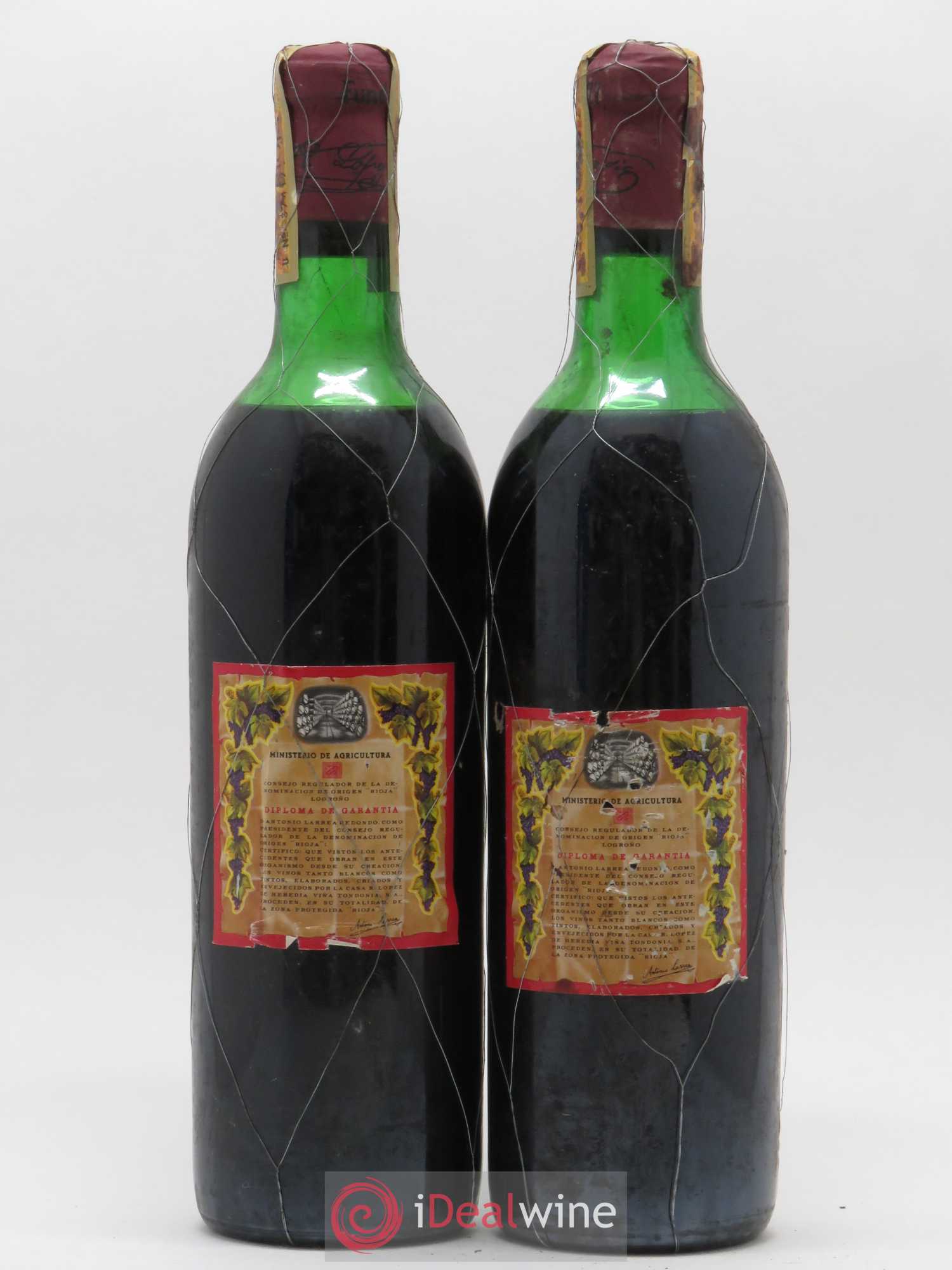 Rioja DOCA Reserva Vina Tondonia R. Lopez de Heredia 1964 - Lot de 2 bouteilles - 1